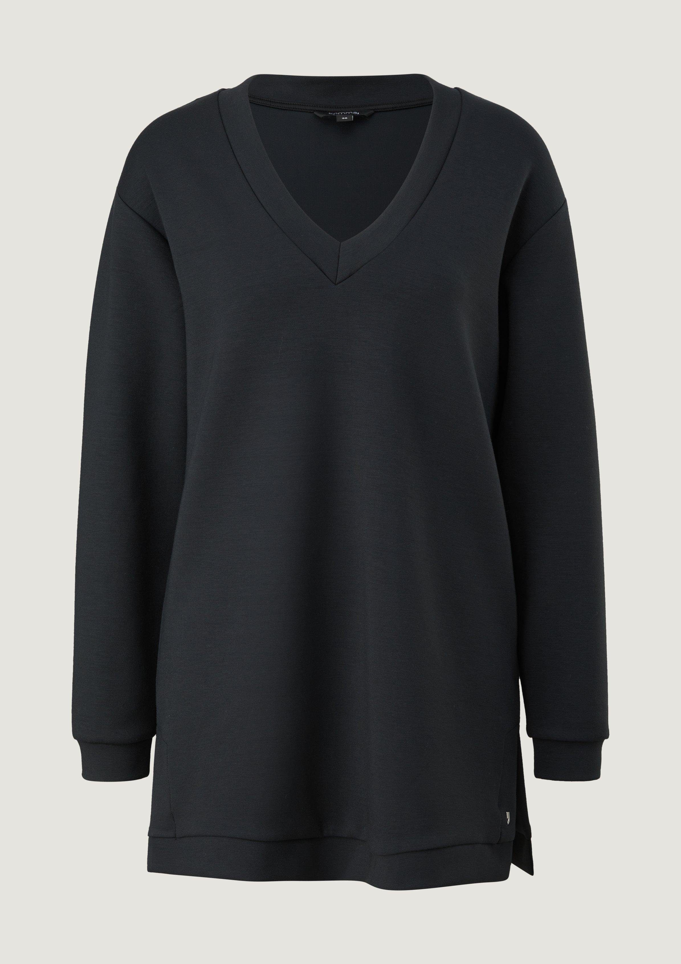 Comma Sweatshirt Sweatshirt aus Modalmix dunkelgrau
