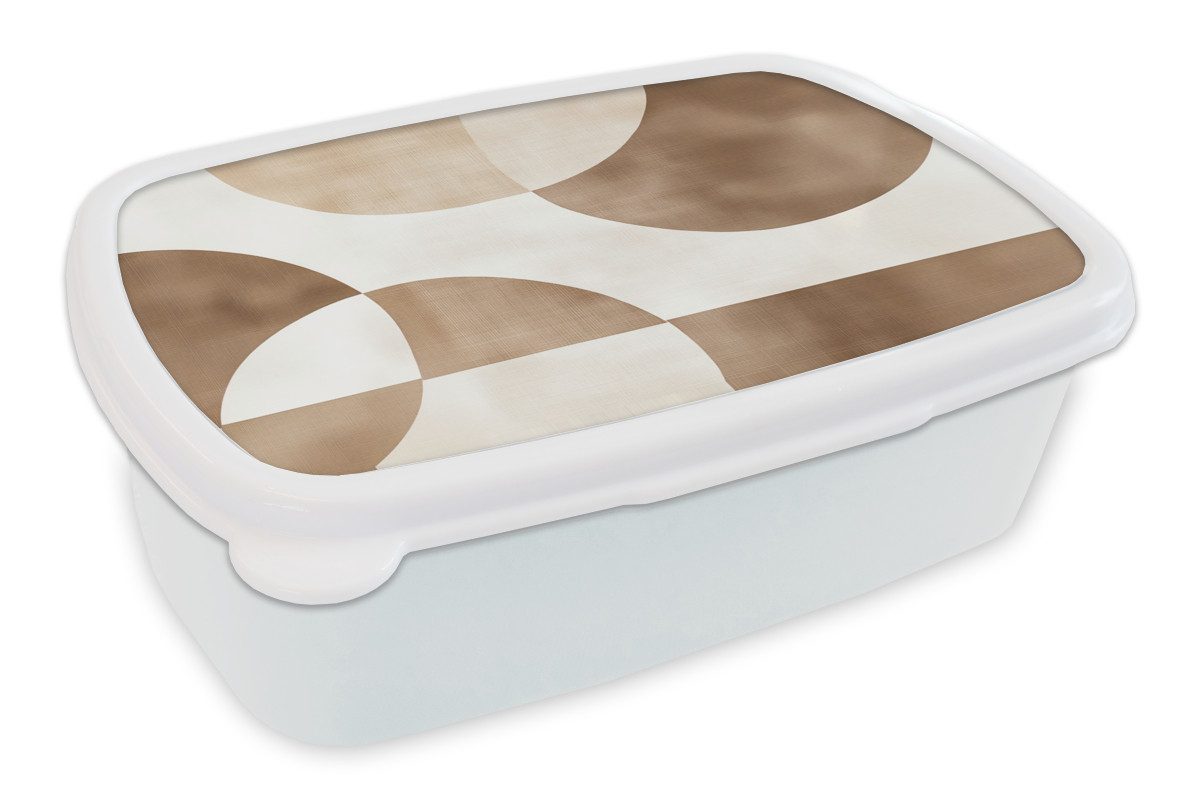 MuchoWow Lunchbox sich schneidende Kreise - sich überschneidende Ebenen, Kunststoff, (2-tlg), Brotdose Schule oder Arbeit, Brotbox für Kinder und Erwachsene