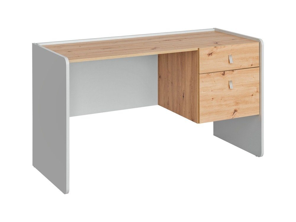 Stylefy Kindertisch Artemisia Hellgrau/ Eiche (Schreibtisch, Computertisch), mit Schublade und Fach, viel Stauraum, Modern Design, made in Europa, für Kinder, aus Holzwerkstoff