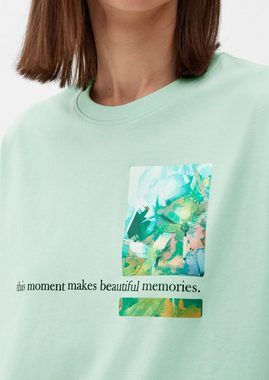 s.Oliver Kurzarmshirt T-Shirt im Loose Fit mit Frontprint Artwork