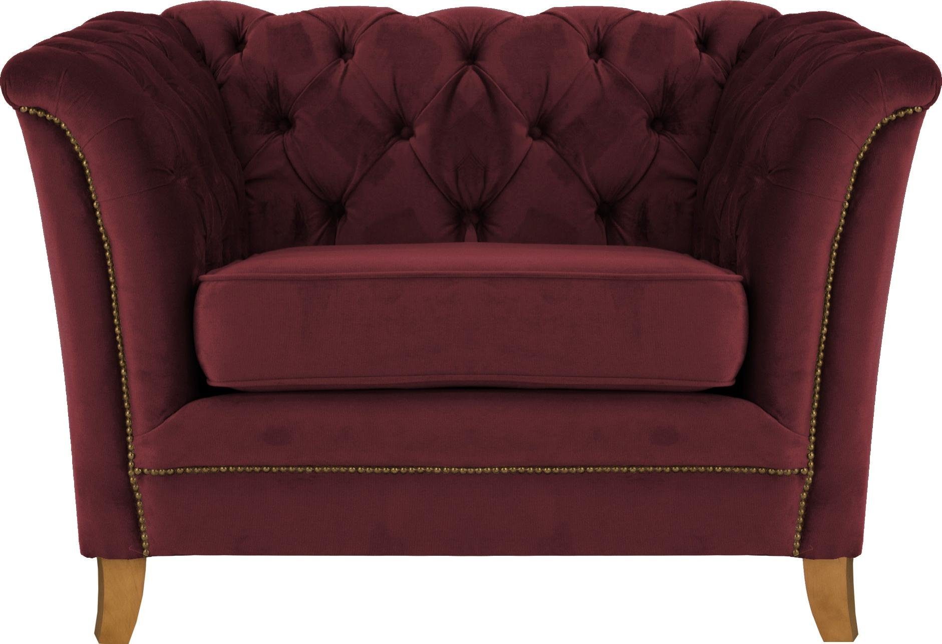 Home affaire Sessel Newport modernes Chesterfield, günstig online kaufen
