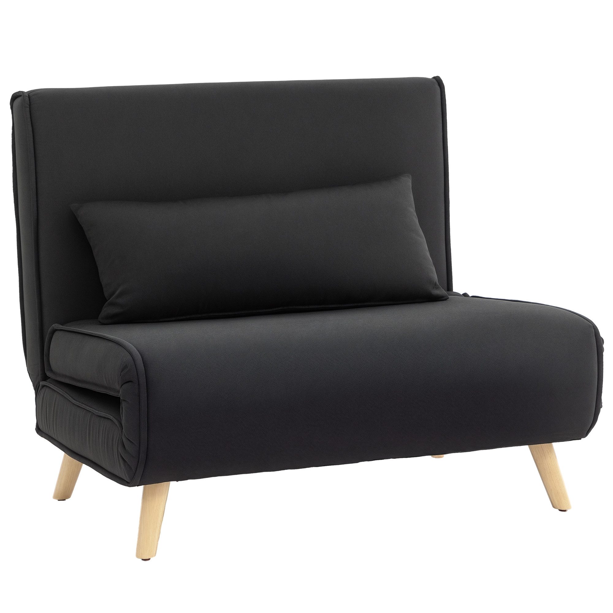 HOMCOM Sessel Einzelsofa Schlafsofa verstellbar Rückenlehne Liege schwarz (Schlafsessel, 1-St., Klappsessel), für Wohnzimmer, Schwarz. Reduzierter Preis € 219,99. Unverbindliche Preisempfehlung € 498,90