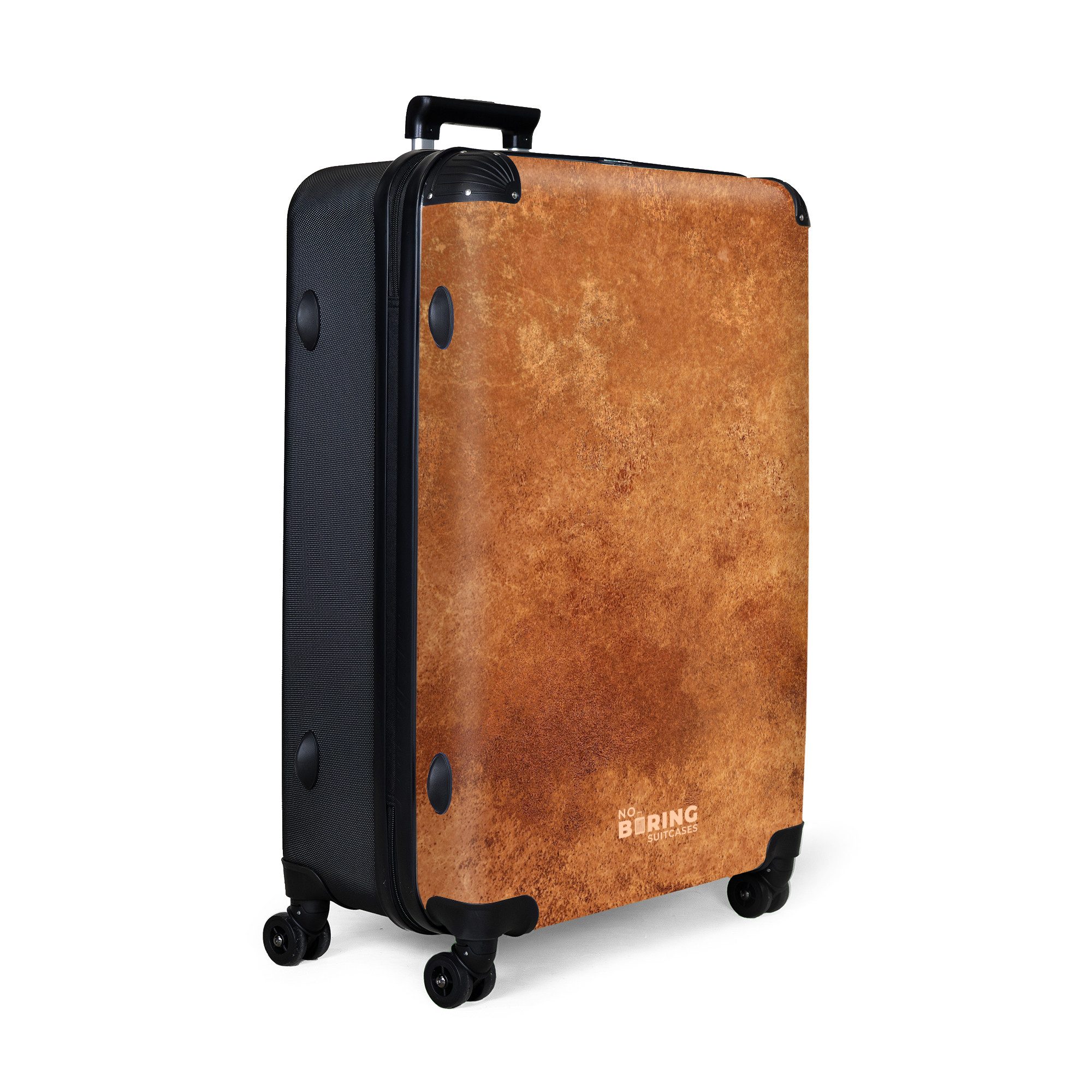 NoBoringSuitcases.com© Hartschalen-Trolley Gleichmäßige Roststruktur in Erd günstig online kaufen