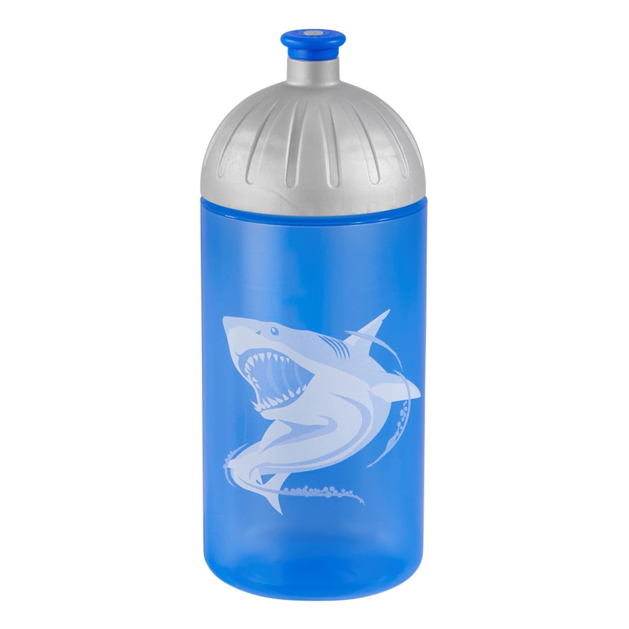 Step by Step Trinkflasche 0,5 l, für Kindergarten und Schule Angry Shark, Blau