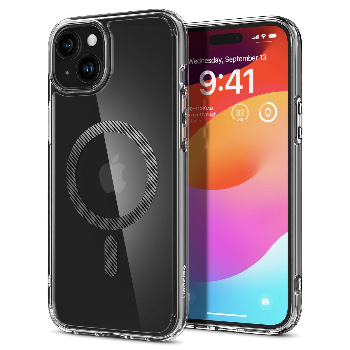 Spigen Backcover Spigen Ultra Hybrid MagFit for iPhone 15 graphite