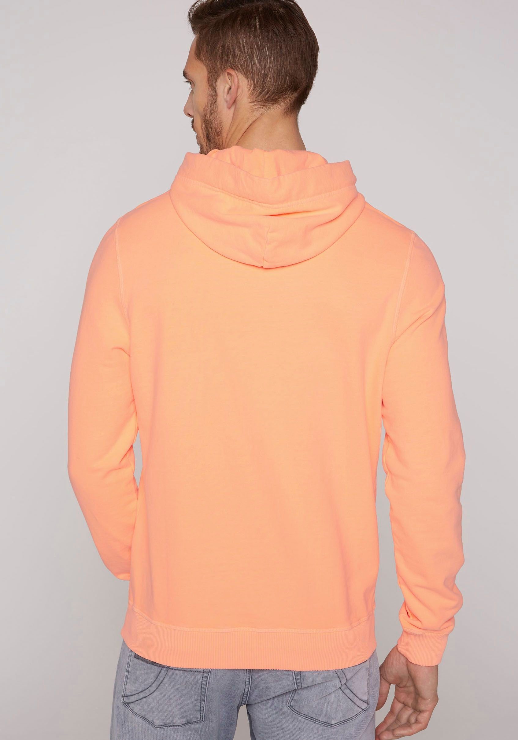 Kapuzensweatshirt CAMP DAVID Schriftzügen neon sunset mit