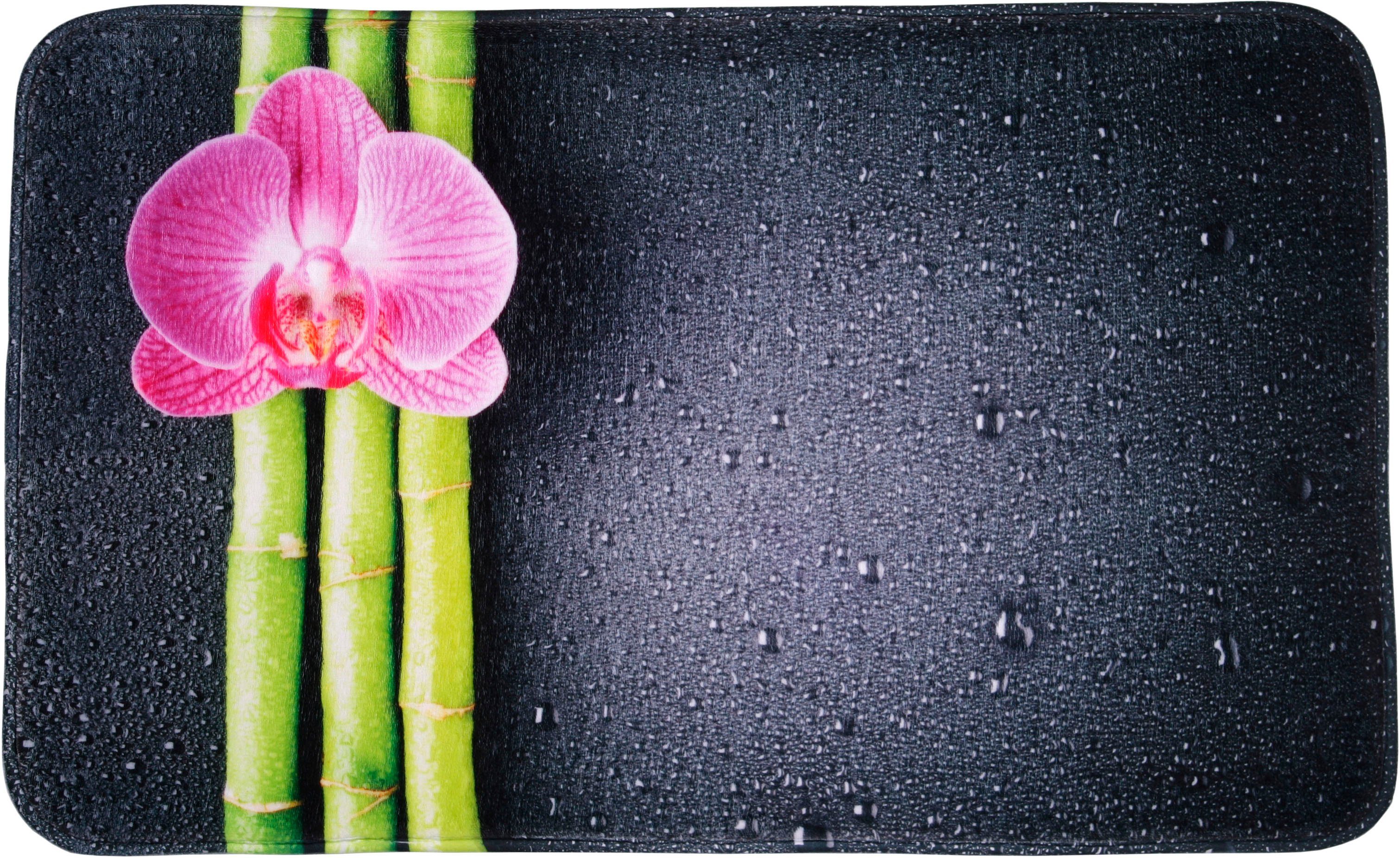 Sanilo Badematte Asia, Höhe 15 mm, schnell trocknend, Polyester, rechteckig, Memory Schaum