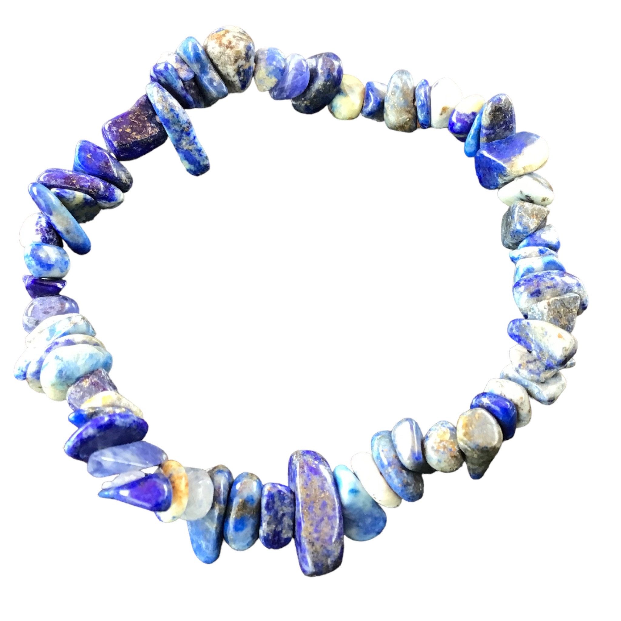 Steinfixx® Armband Lapislazuli Splitterarmband - Edelstein - Brasilien (16 cm Umfang, 1-tlg., beliebter und seltener Edelstein), 100 % echt, Handarbeit – Bild 5 von 5
