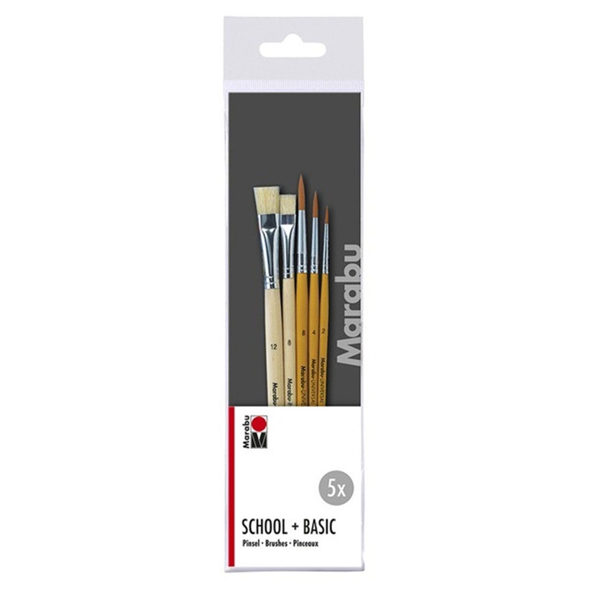 Marabu Malpinsel Marabu Pinsel-Set School & Basic 5 Teile