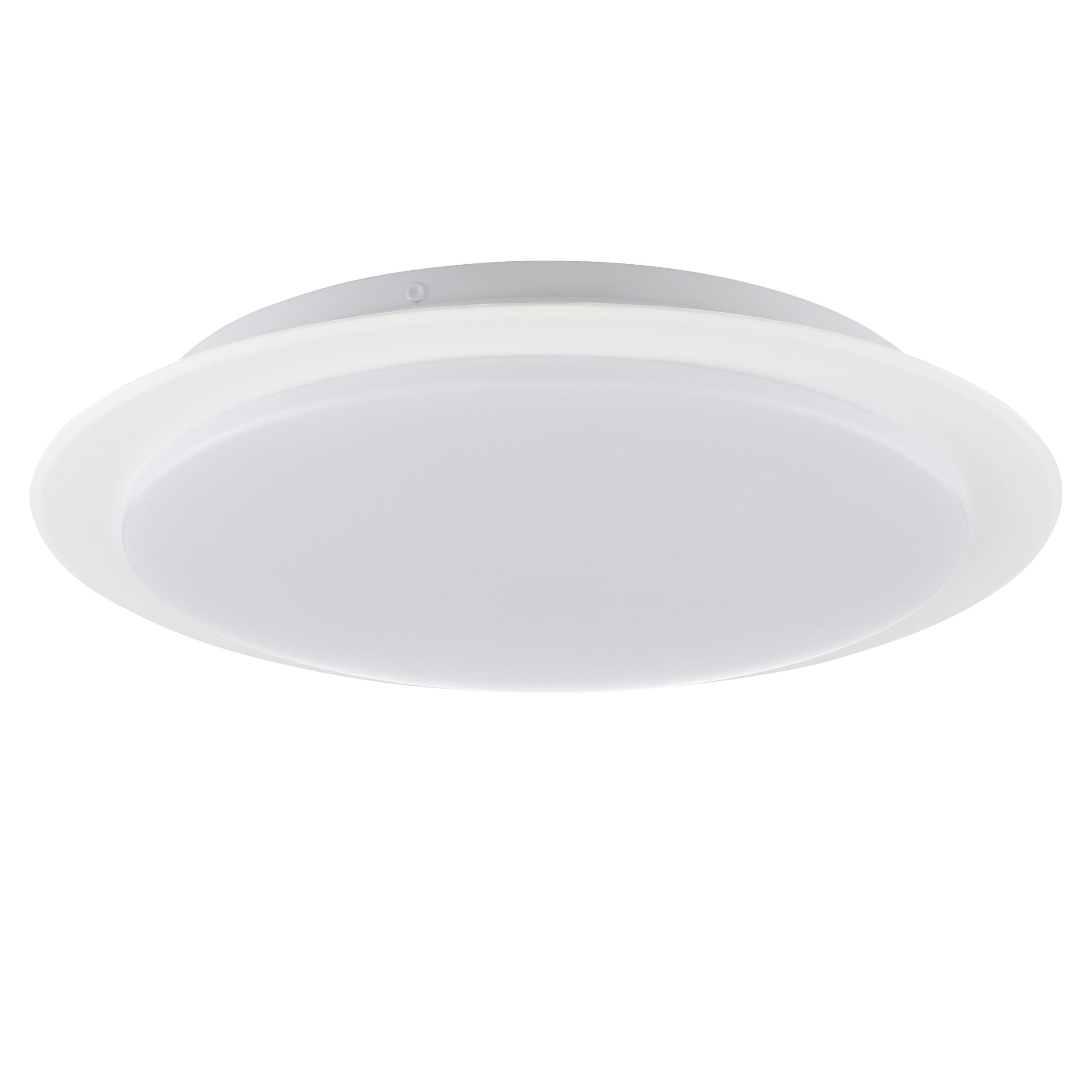 Lightbox Deckenleuchte, LED fest integriert, Neutralweiß, Ø 33 cm, 6,5 cm Höhe, 1300 Lumen, 4000 Kelvin, schlankes Design, weiß