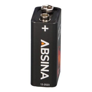 ABSINA 16x 9V-Block Rauchmelder Batterie für Rauchwarnmelder Messgeräte uvm. Batterie