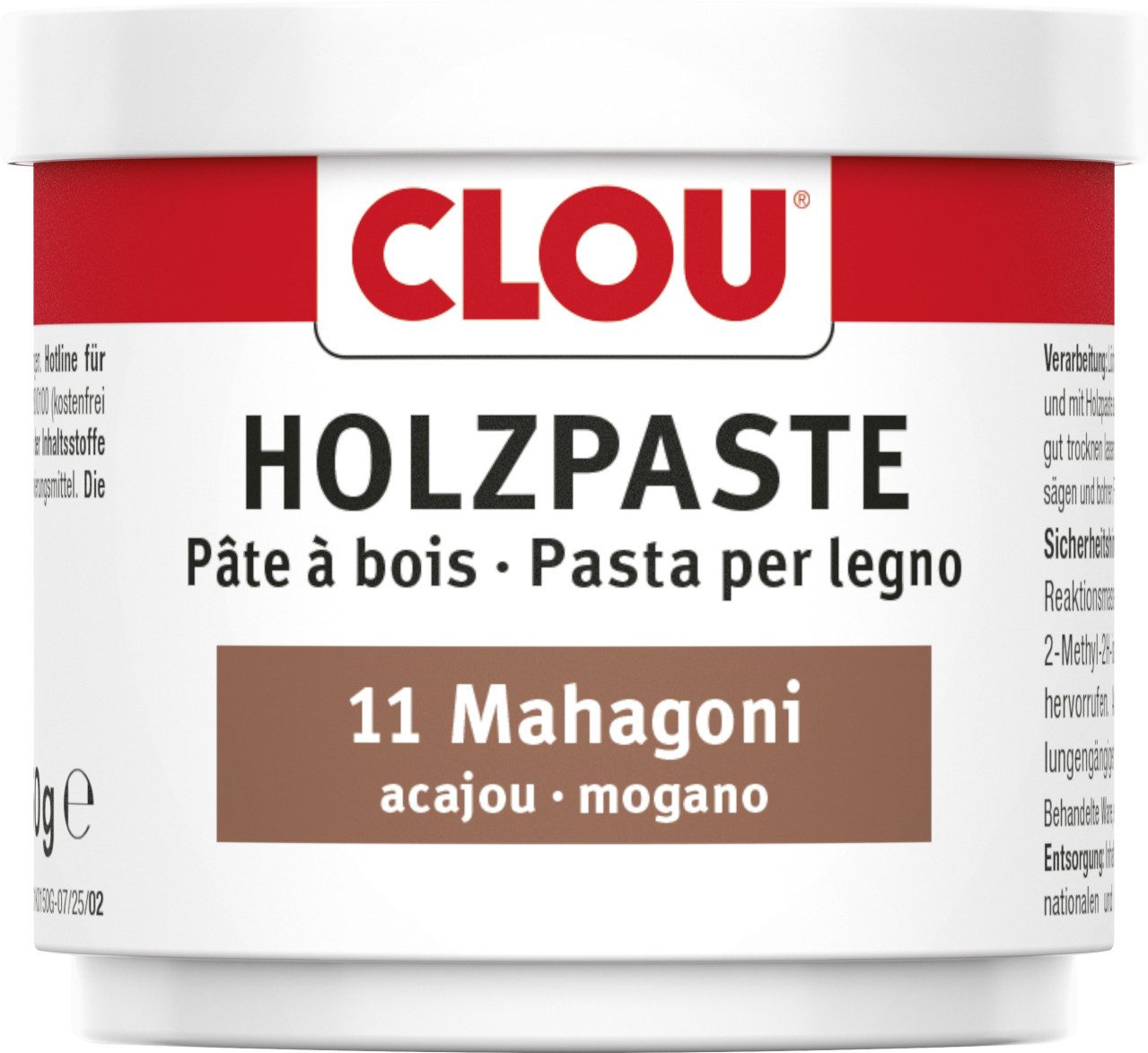 CLOU Clou Holzpaste 150 g mahagoni Schutzwachs