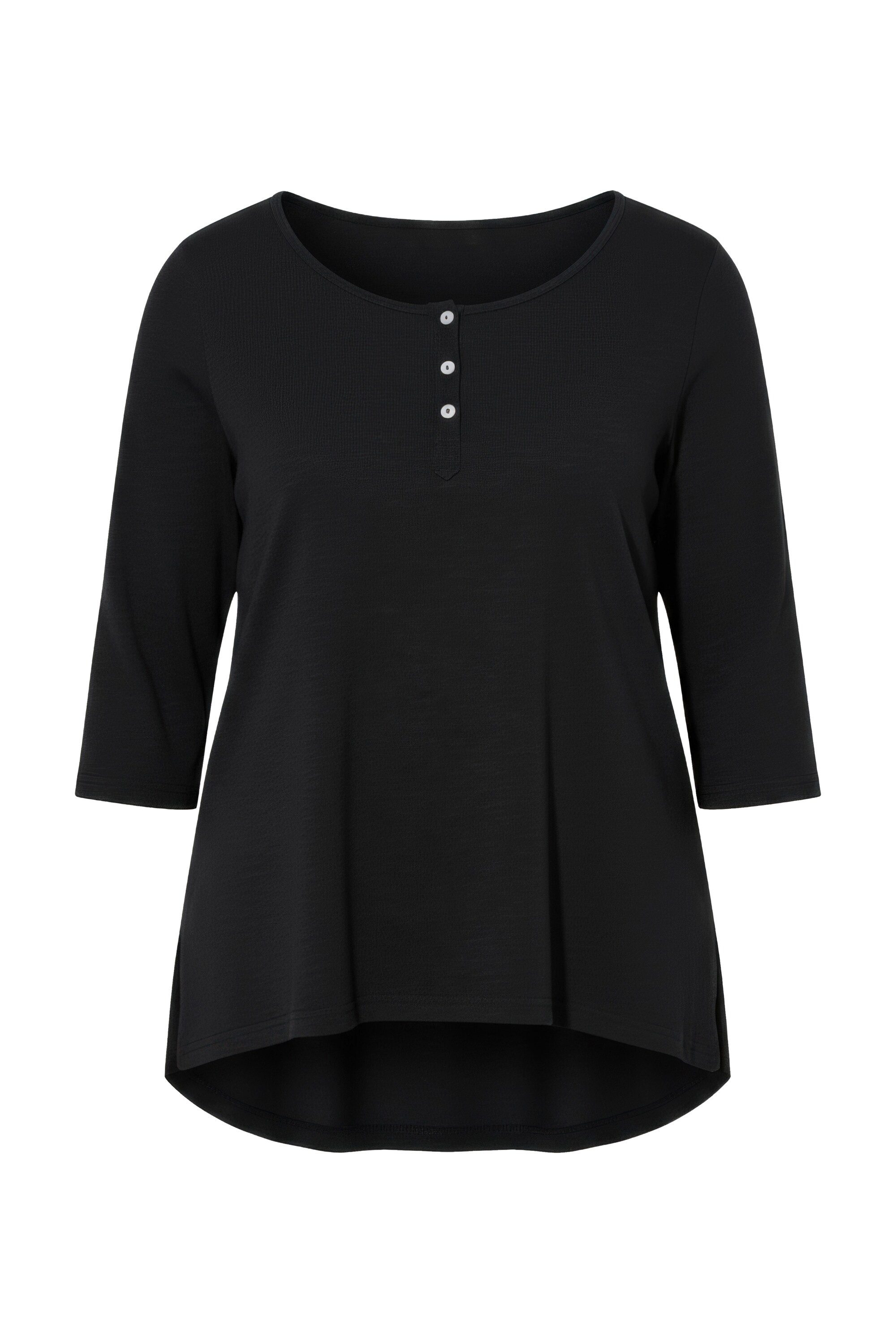 Angel of Style T-Shirt T-Shirt A-Linie Henley Knopfleiste 3/4-Ärmel günstig online kaufen