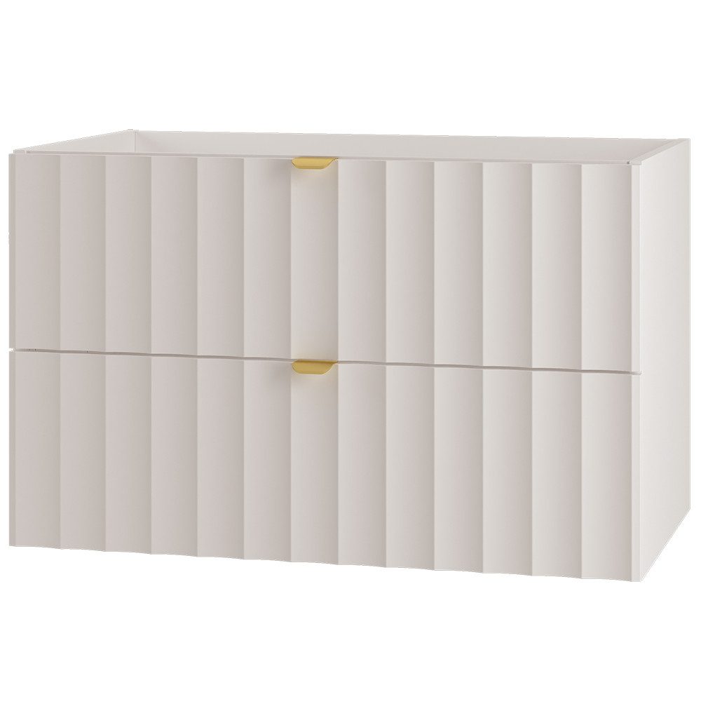 Lomadox Waschbeckenschrank AVOLA-140 Waschtischunterschrank Badezimmerschrank 80 cm breit modern weiß