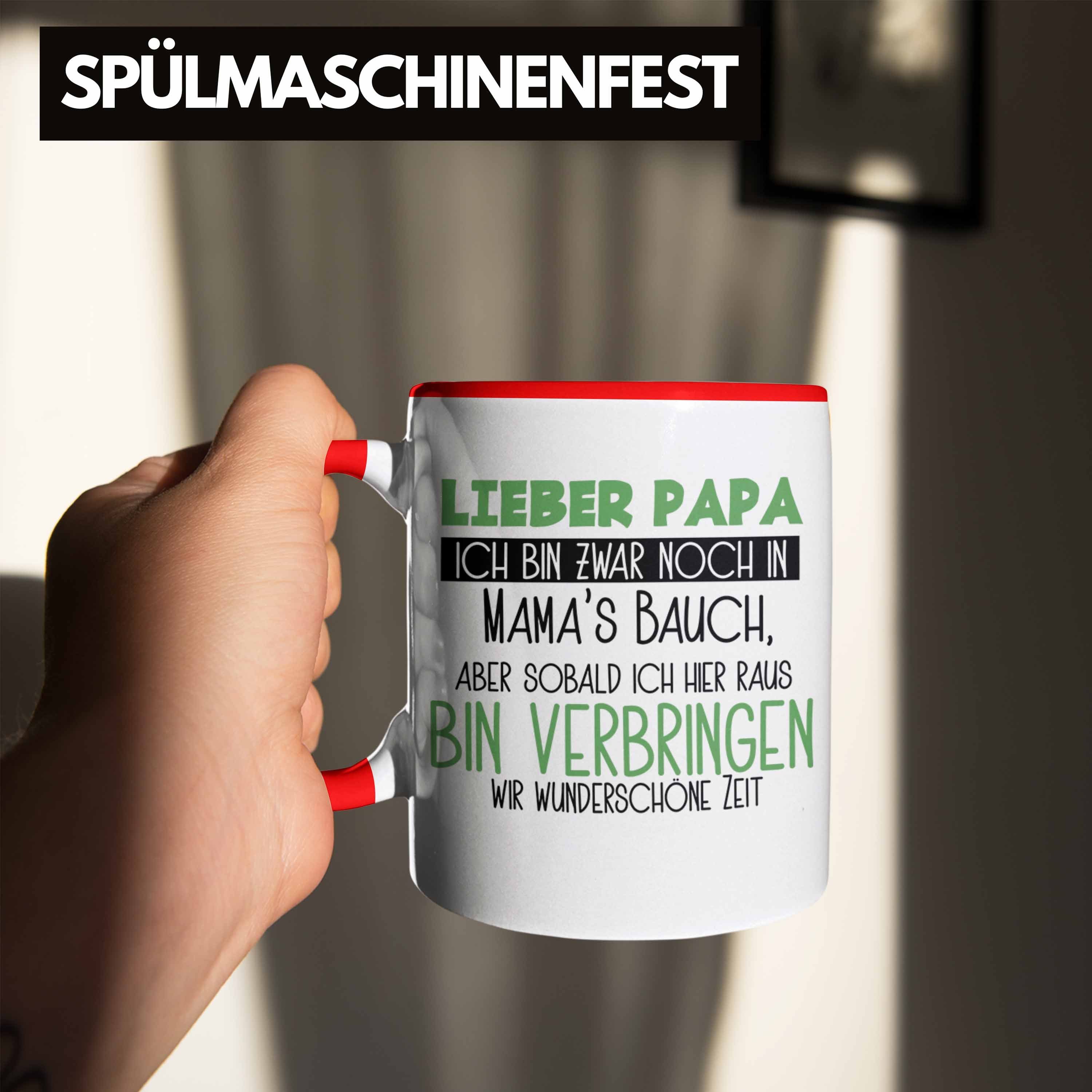 Rot Papa Sohn Tasse für Geschenk Schwangerschafts Trendation Tasse Tochter Schwangerschaft