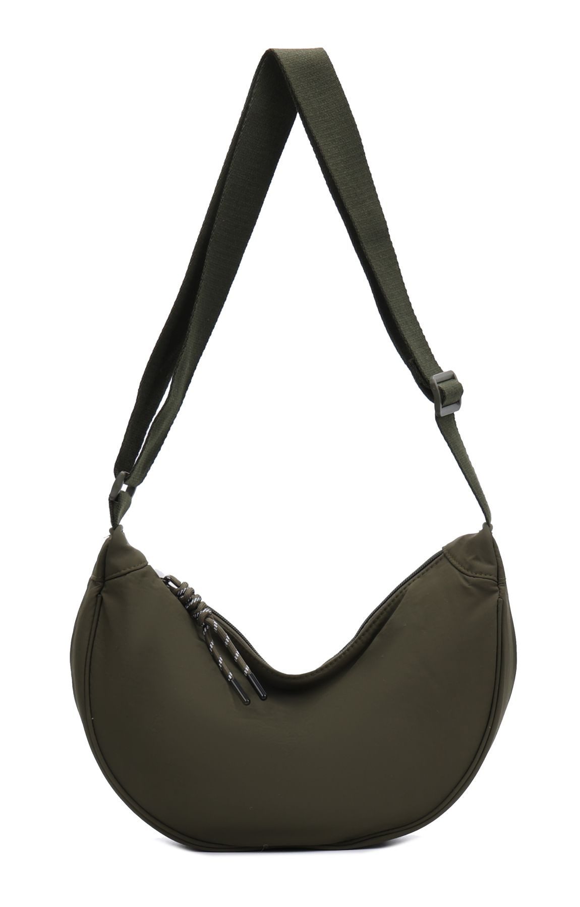 ITALYSHOP24 Schultertasche Damen Tasche MOON Bodybag Brusttasche CrossBody UNISEX Nylon, HERREN Hobo Bag Runde Umhängetasche Hüfttasche Crossover Reise modern
