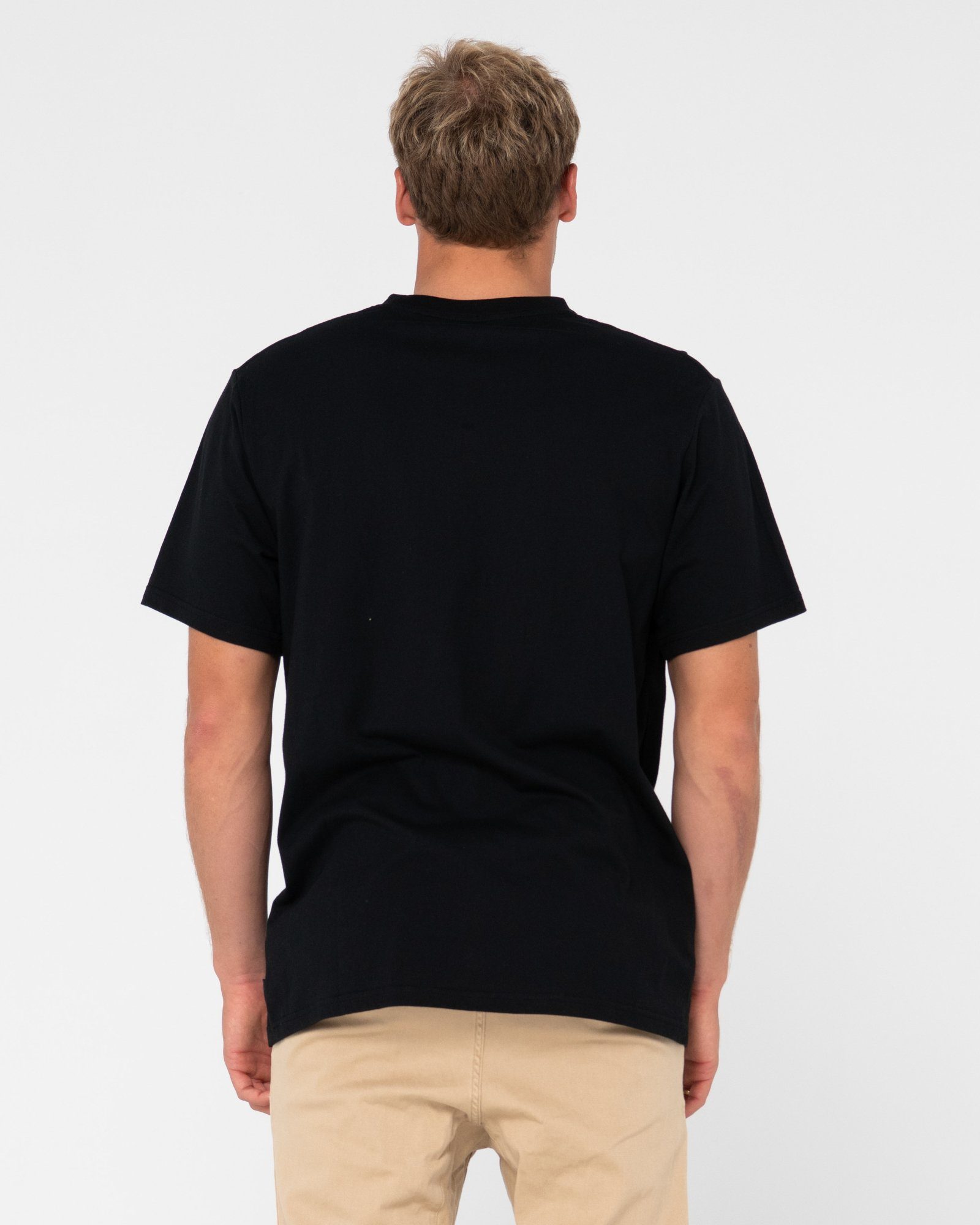 1 T-Shirt Rusty CUT Black SHORT SLEEVE TEE SHORT