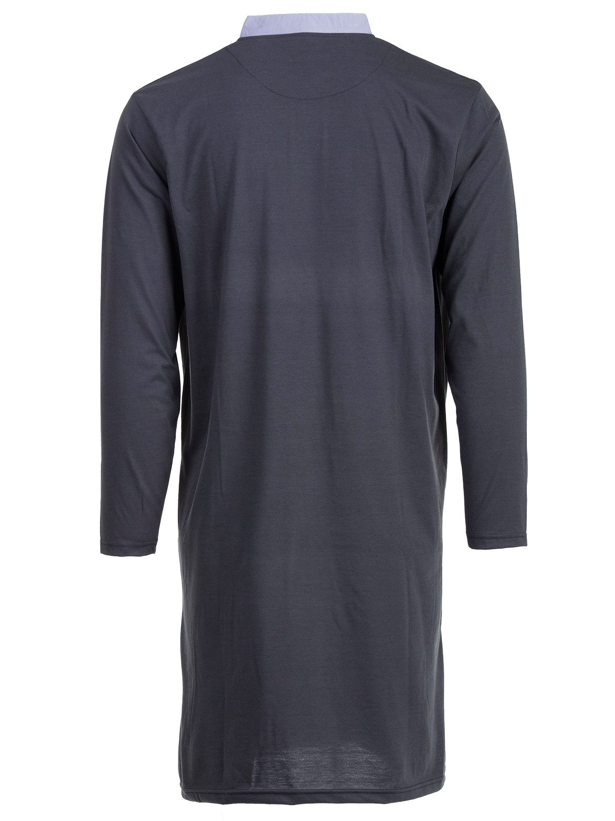 Henry Terre Nachthemd Nachthemd Langarm - Stehkragen Unifarben