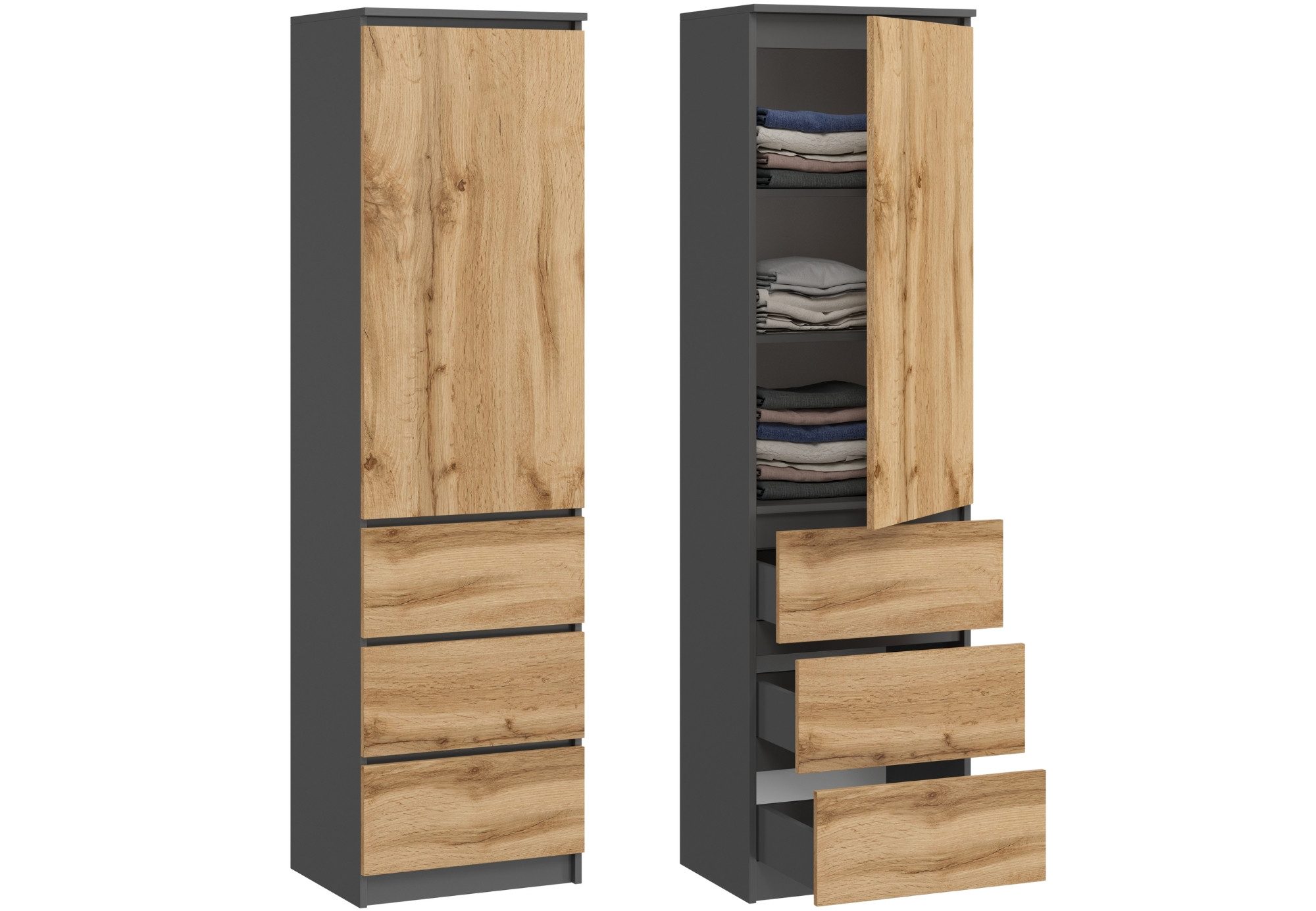 Home Collective Kleiderschrank Mehrzweckschrank mit 3 günstig online kaufen