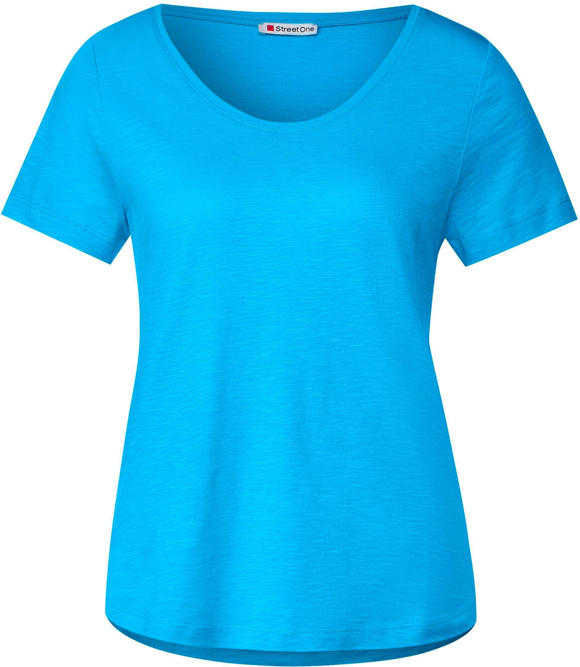 Style Rundhalsausschnitt ONE STREET mit Gerda blau T-Shirt