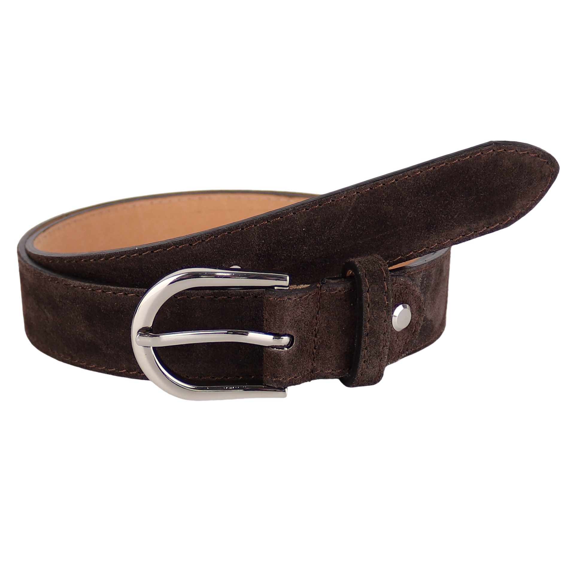 Wildleder Schokobraun (Silberne Schnalle)