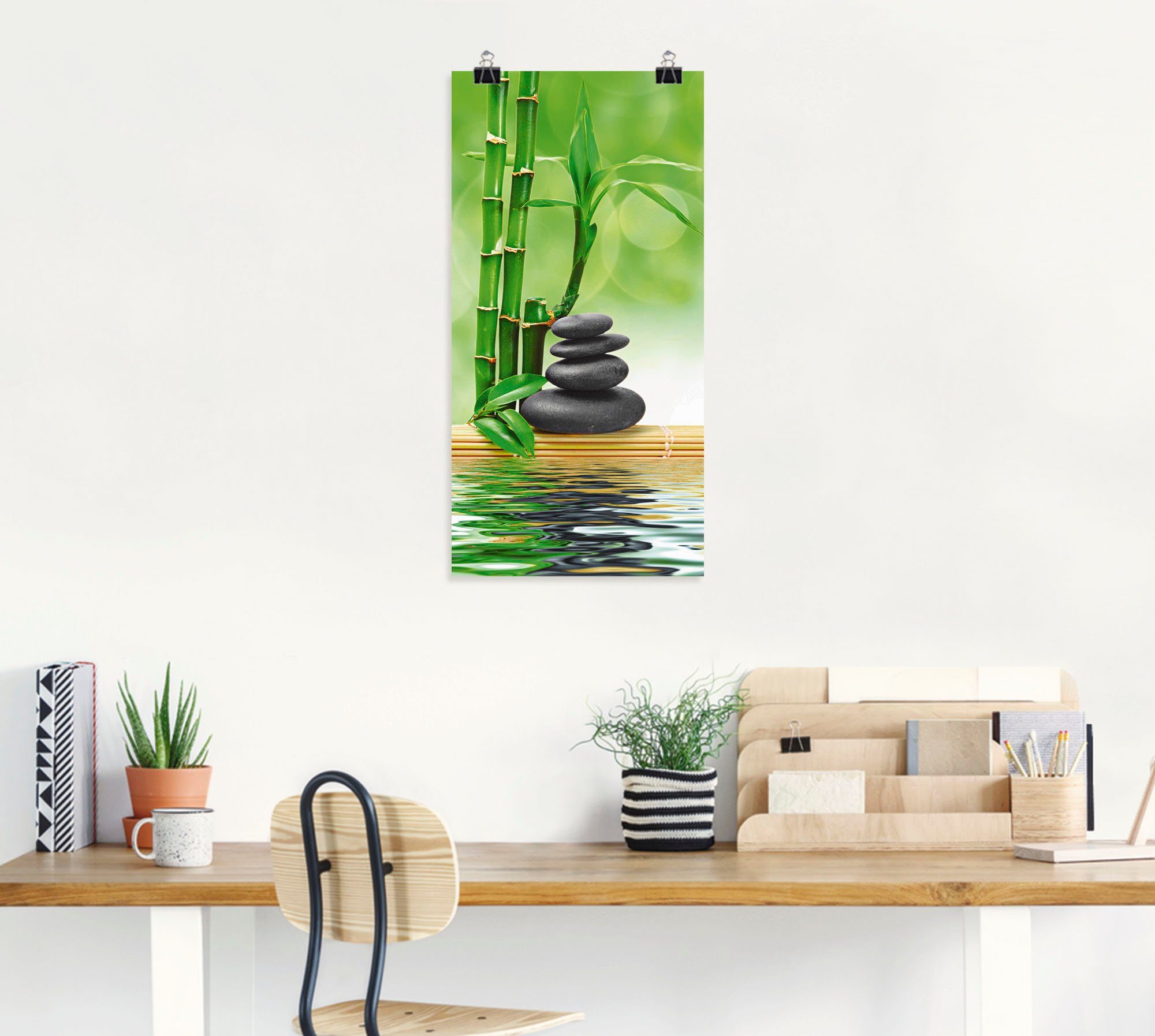 Artland Wandbild Spa Konzept Zen Basaltsteine, (1 Poster Wandaufkleber in versch. St), Leinwandbild, Zen oder als Größen