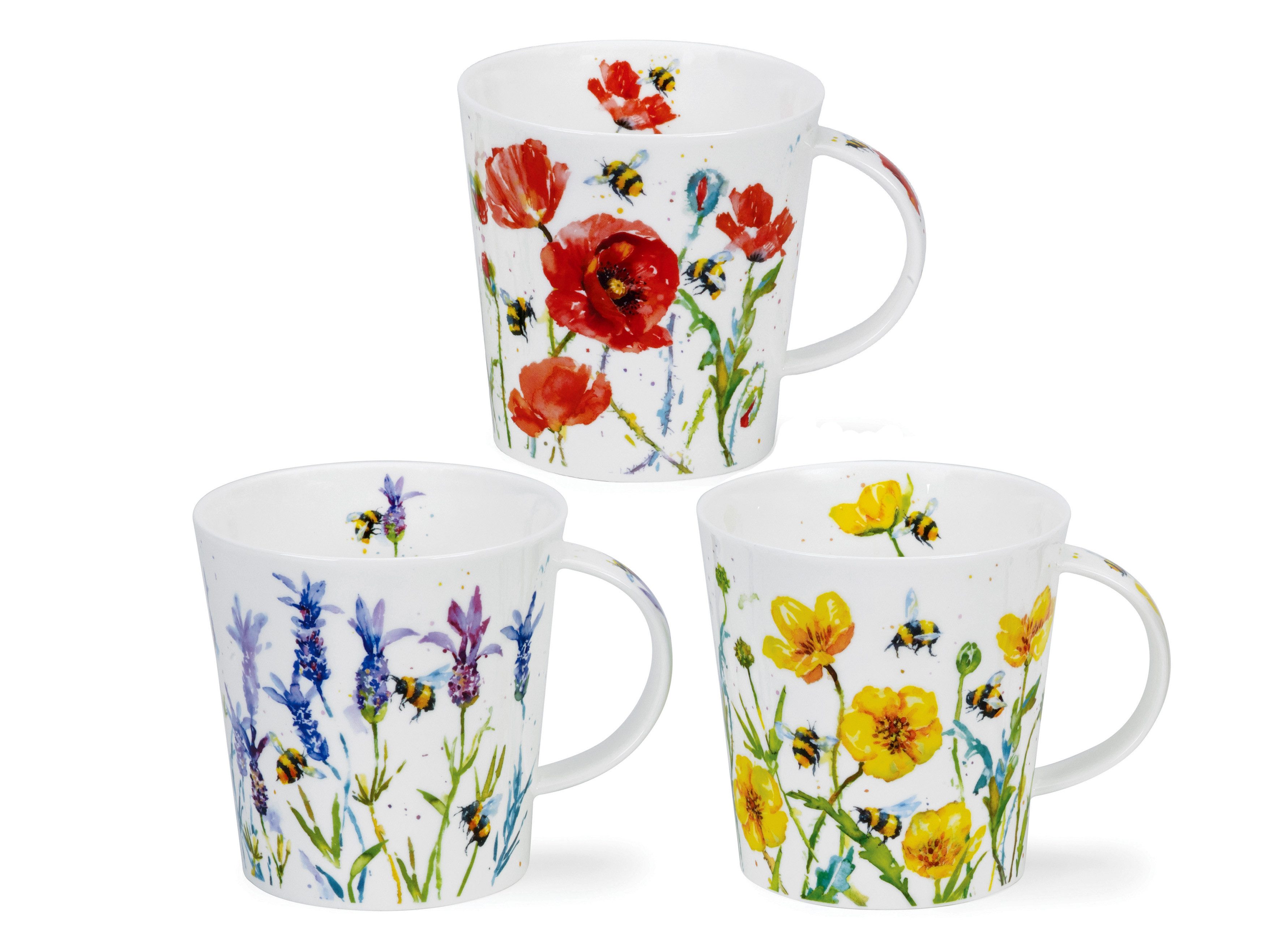 formano Tasse Dunoon Cairngorm, Porzellan, Spülmaschinengeeignet, Mehrfarbig, Motiv: Bienen
