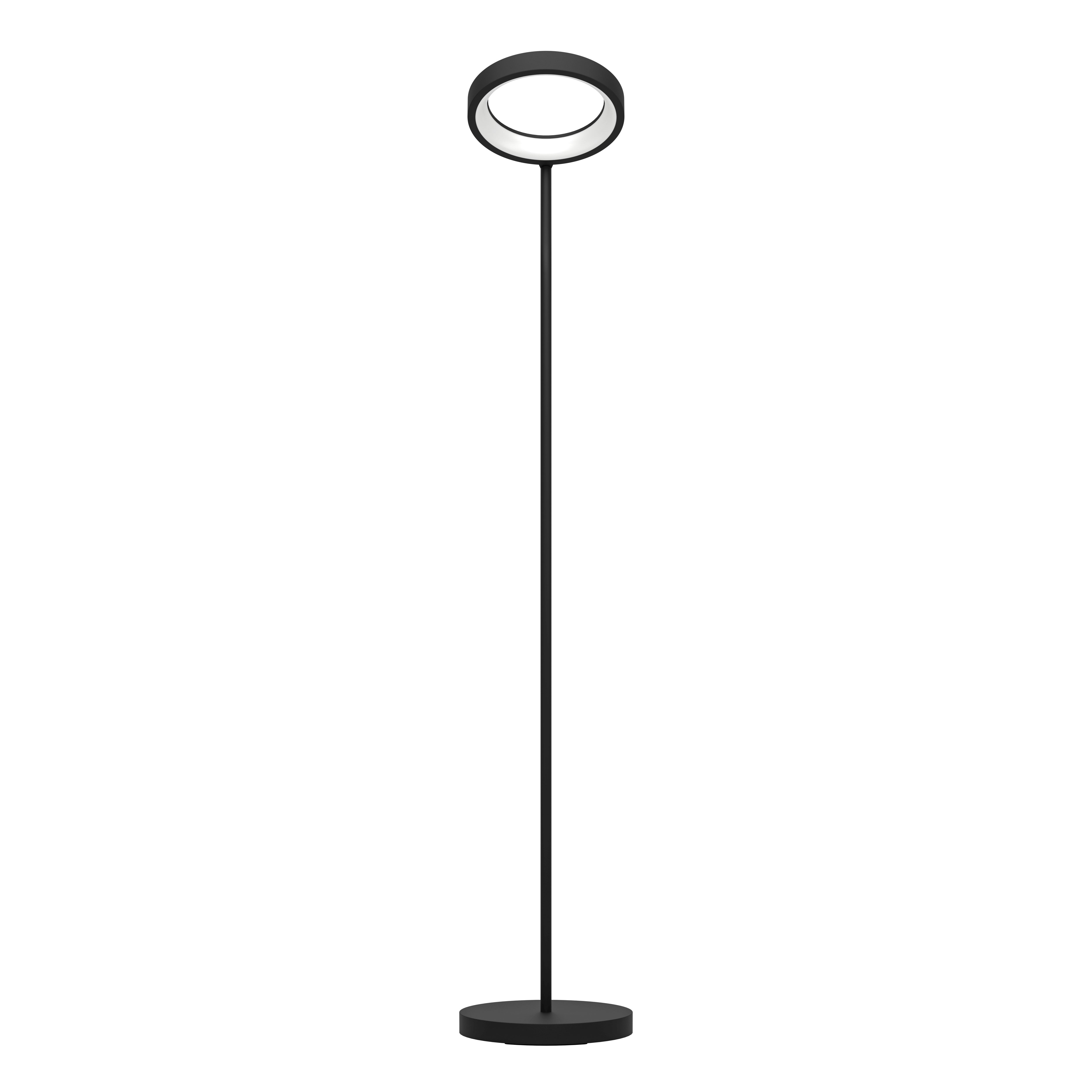 EGLO LED Stehlampe MARGHERA-C, CCT - über Fernbedienung, LED wechselbar, Farbwechsler, Stehleuchte, Stahl, Schwarz, Weiß, Farbtemperaturwechsel, RGB, dimmbar