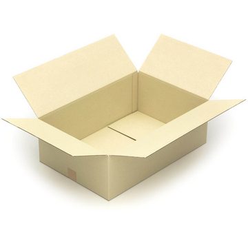 KK Verpackungen Versandkarton, 25 Graskartons 600 x 400 x 200 mm Nachhaltig Karton Postversand Braun-Grün