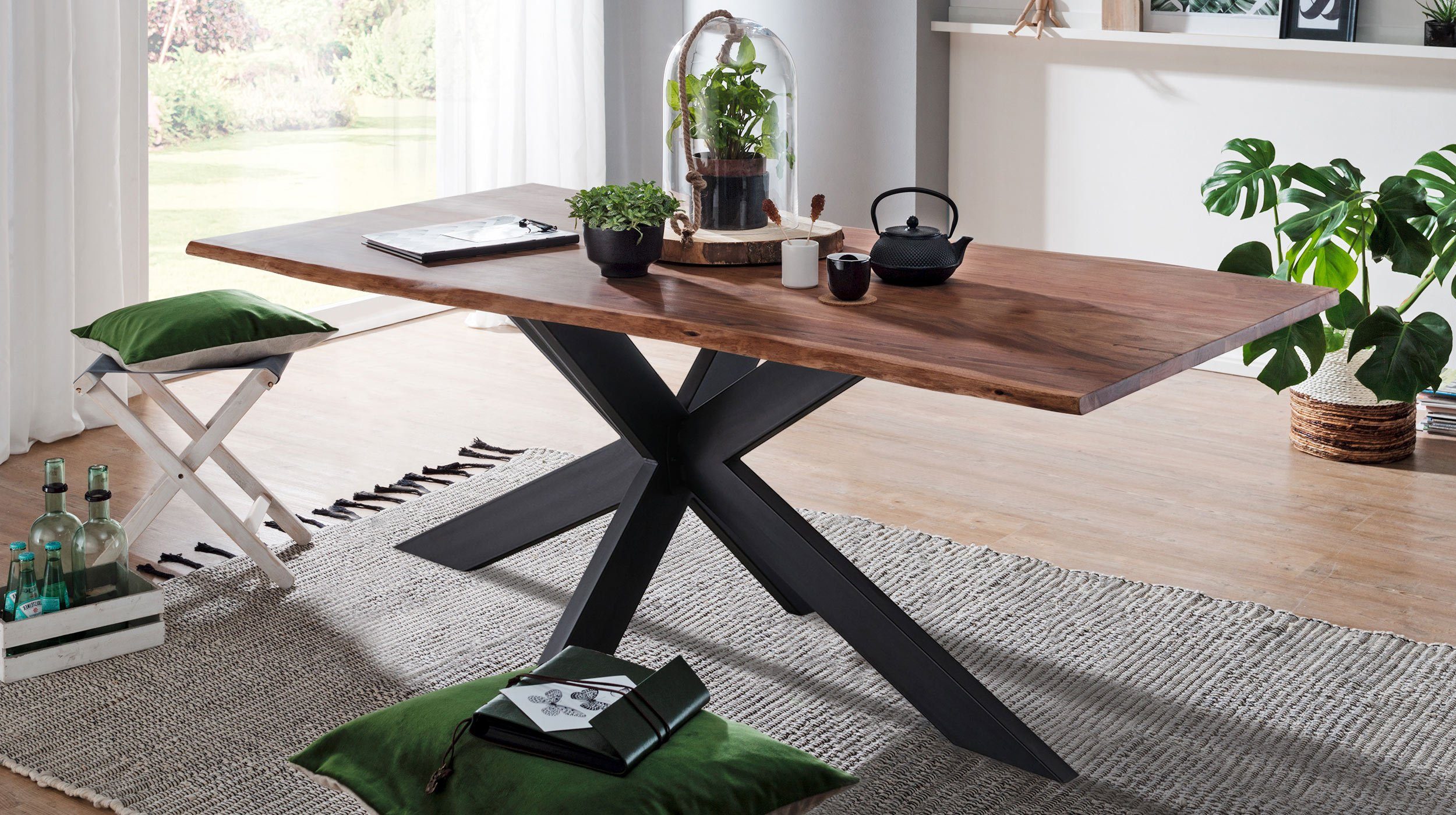 Massivart® Baumkantentisch TIMY / Massivholz Akazie günstig online kaufen