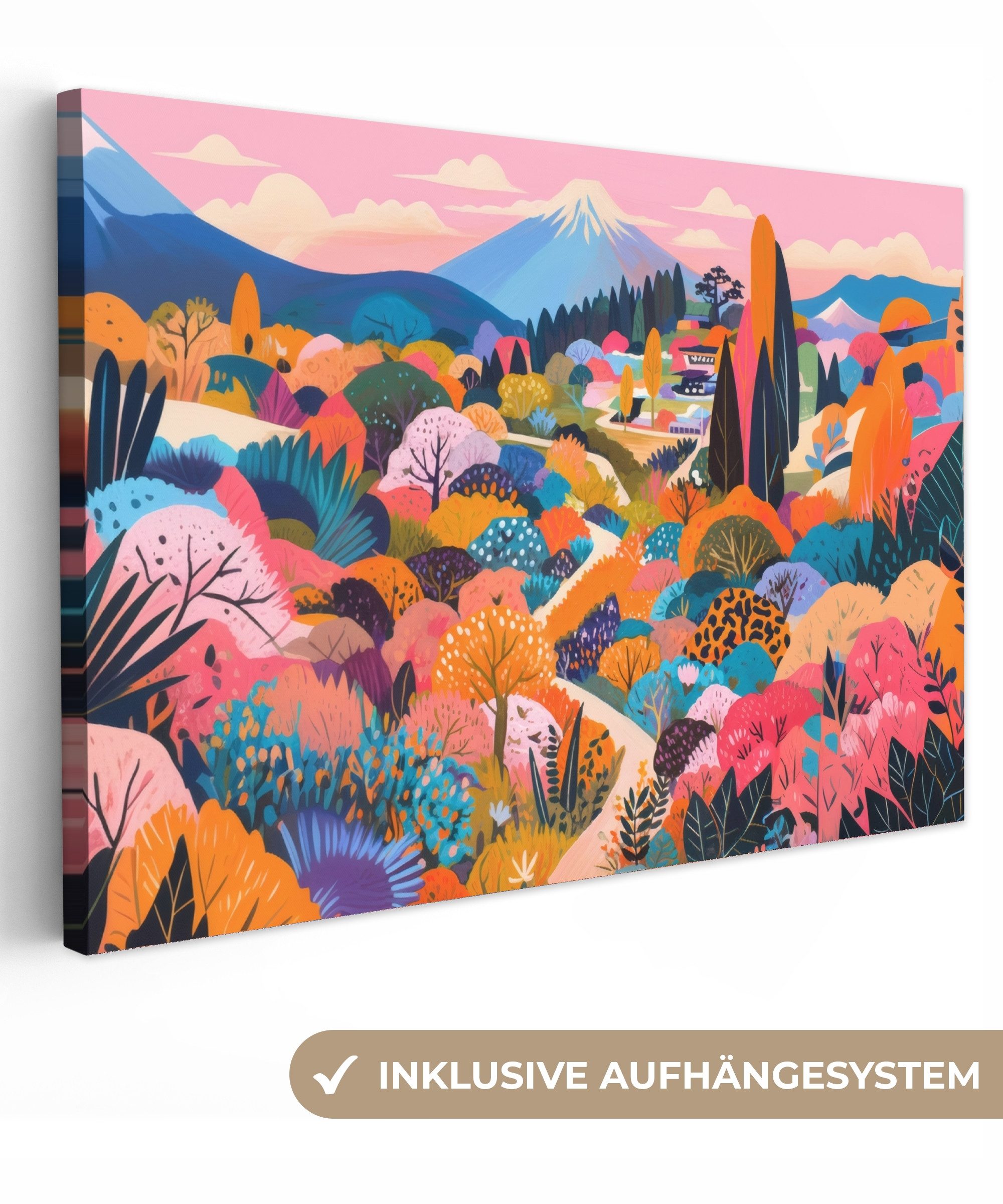 OneMillionCanvasses® Leinwandbild Weißer Berggipfel - Modern günstig online kaufen