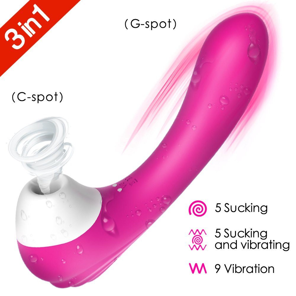 S-Hand Doppel-Vibrator Vibrator SCREAMING Klitoris Nipple Stimulator Suction Wasserdicht, (Packung, 2-tlg)