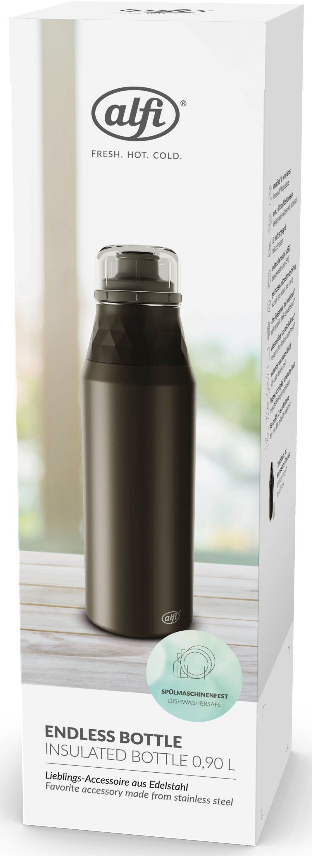 ENDLESS Isolierflasche BOTTLE, 900 mat Edelstahl, für Genuss puren ml, mit lavender AromaSafe® Alfi