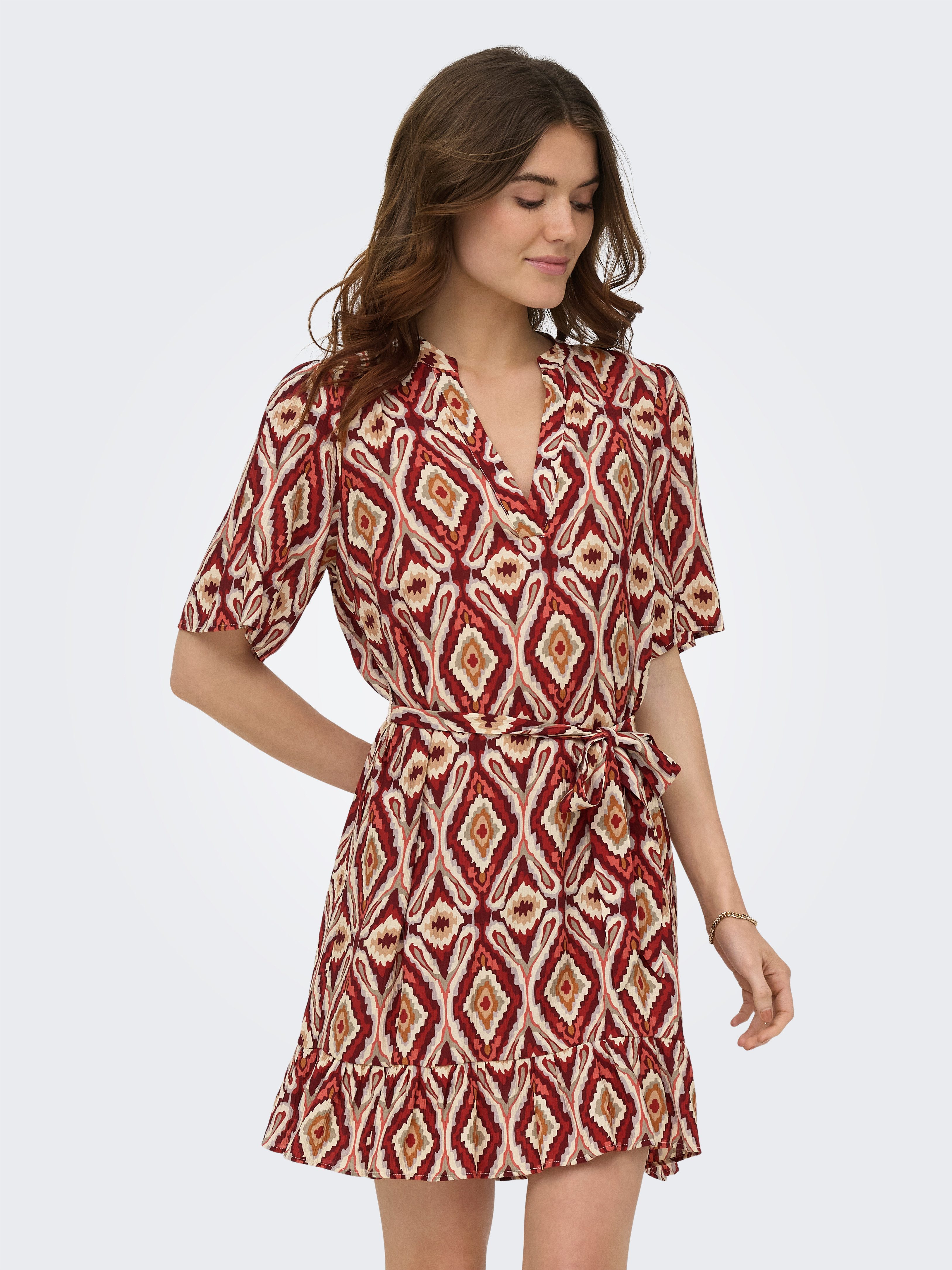 ONLY Minikleid ONLANTONIA MIKASI S/S SHORT DRESS WVN Viskosemischung