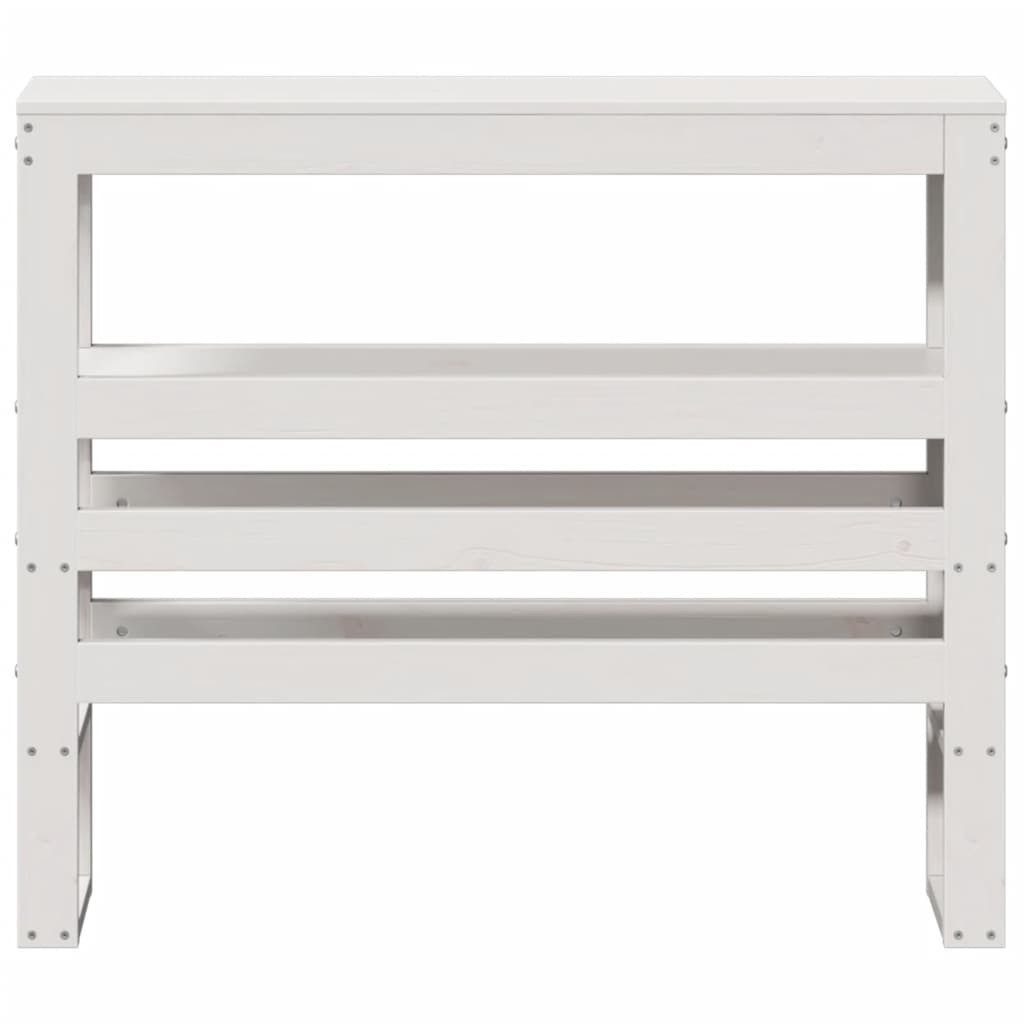 vidaXL Bett Kopfteil mit Ablagen Weiß 75 cm Massivholz Kiefer (1-tlg) günstig online kaufen