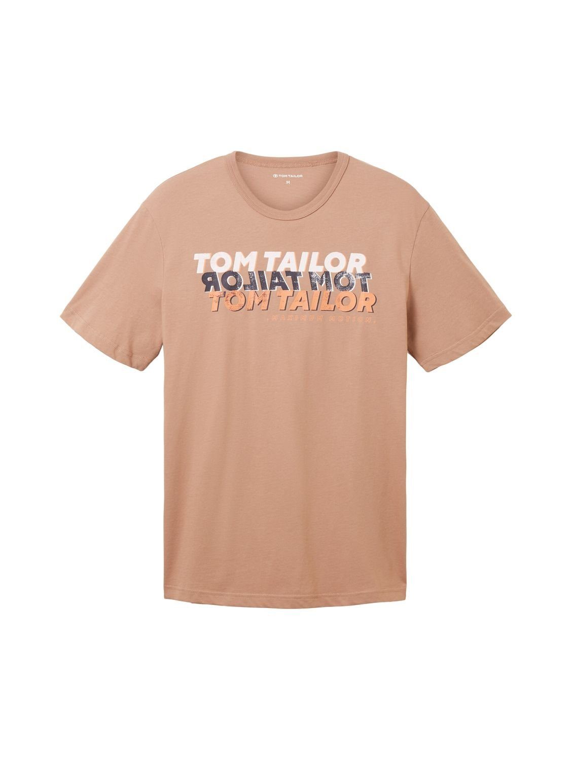 Fawn LOGO WORDING TAILOR 24048 (1-tlg) Desert aus T-Shirt Baumwolle TOM