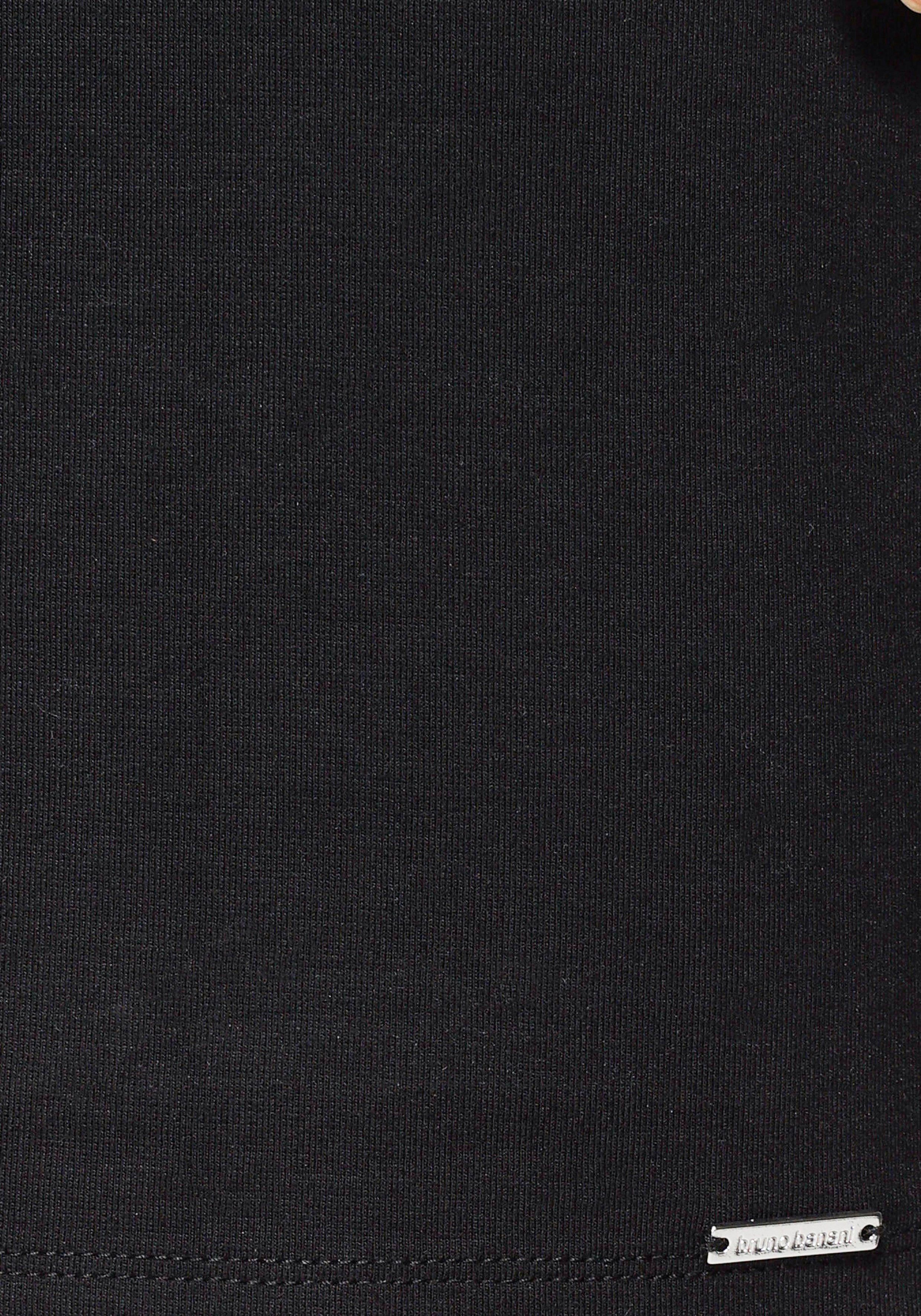 Bruno Banani Jerseykleid mit Gummizug nachhaltigem ( KOLLEKTION schwarz - Material) NEUE aus Jerseykleid