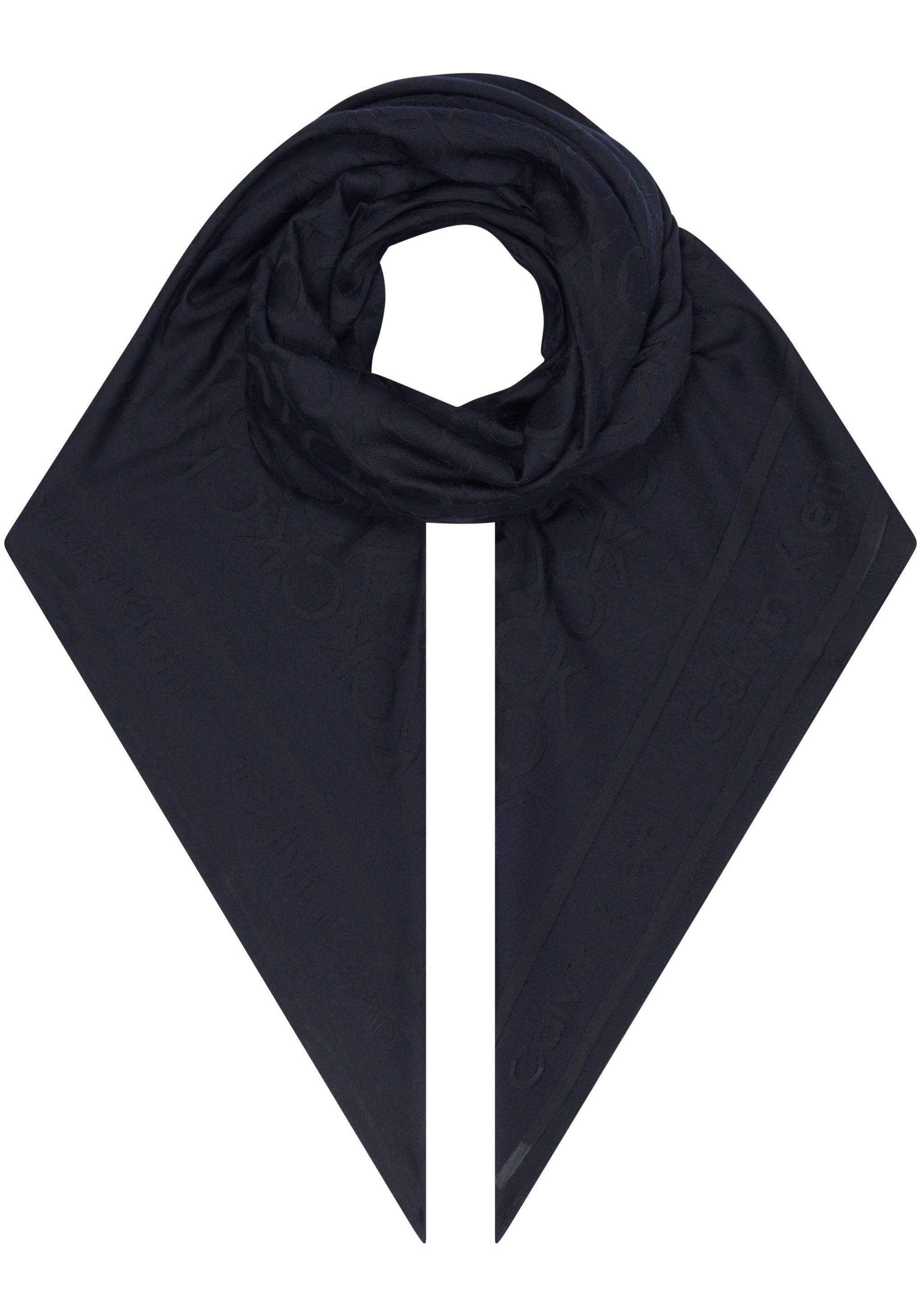 Calvin Klein Schal BURNOUT MONOGRAM SCARF, CK-Muster, Quadratisches Format günstig online kaufen