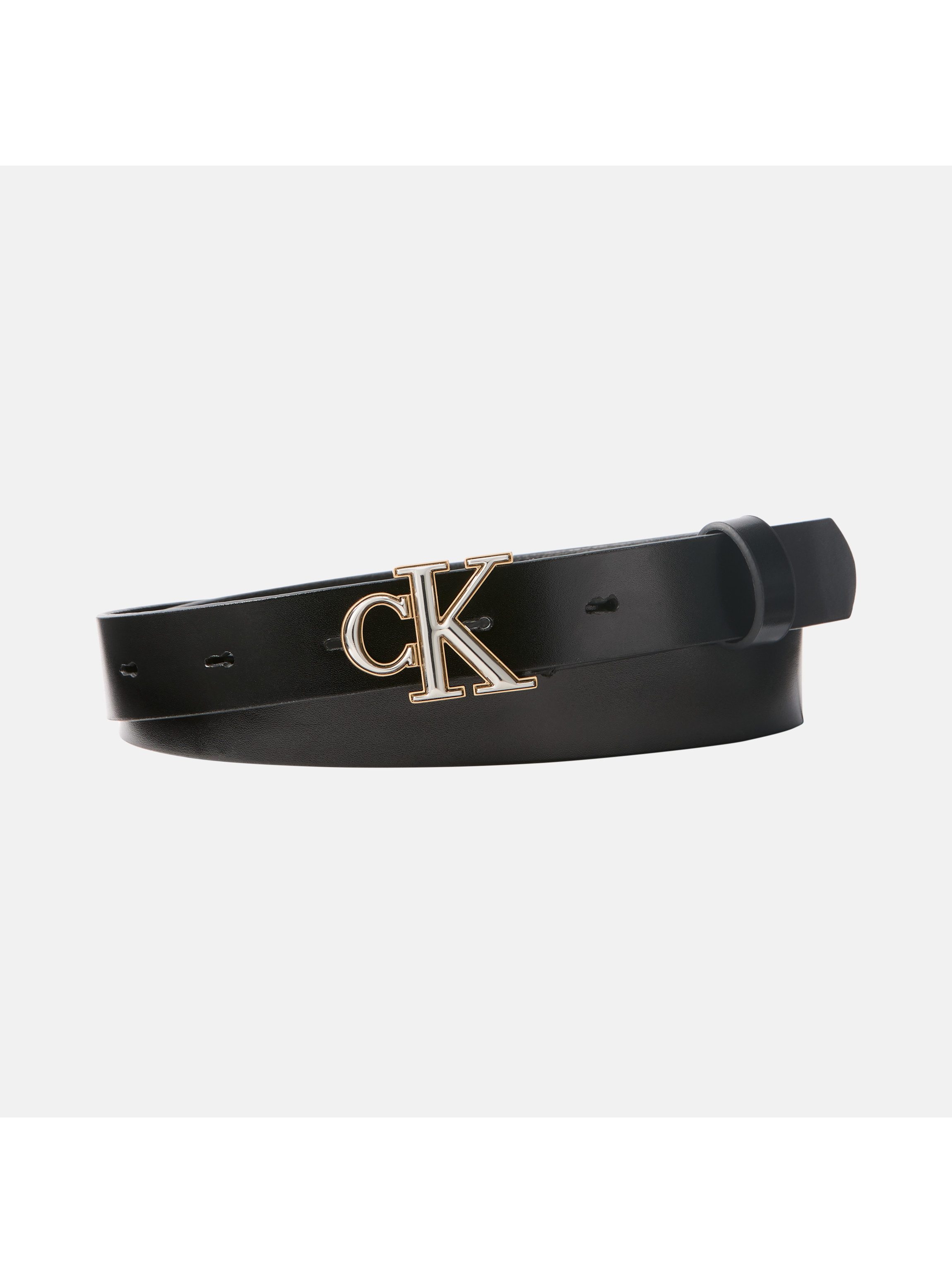 Calvin Klein Ledergürtel ROUND CK 2COLOR BUCKLE SMOOTH 25 Regular fit und größenverstellbar