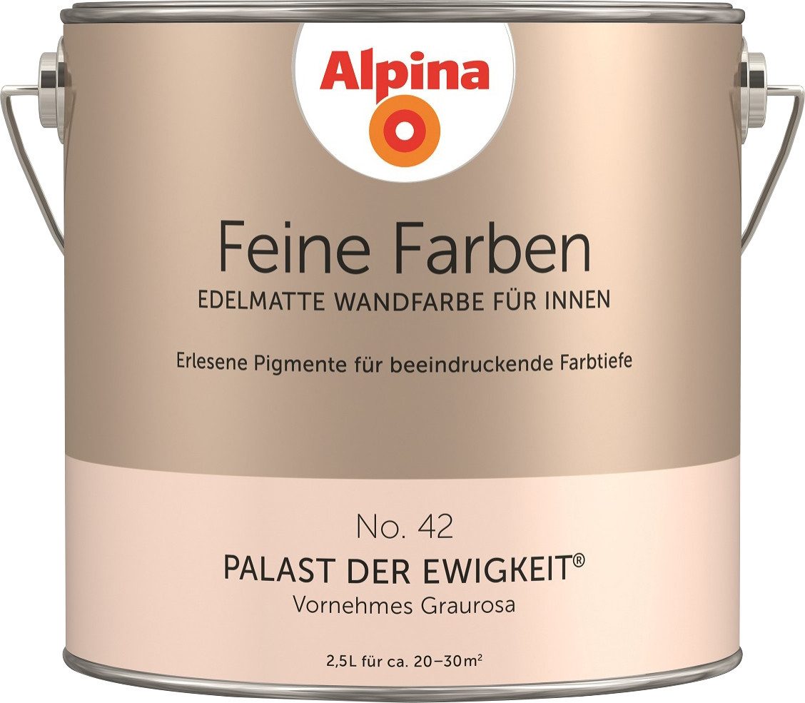 Alpina Wandfarbe Alpina Feine Farben Wandfarbe No. 42 Palast der