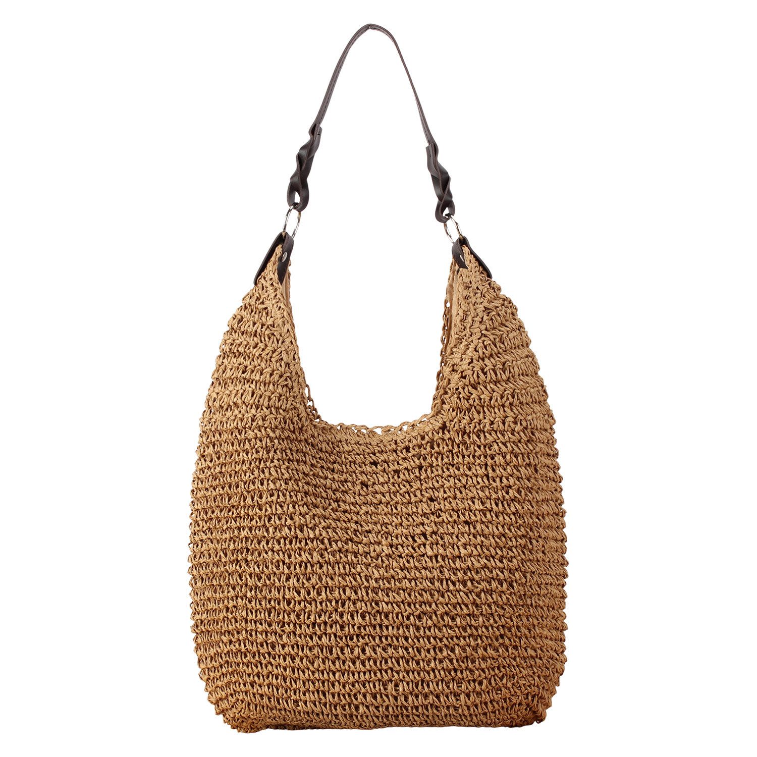 Refttenw Strandtasche Damen Strohtasche Sommer Boho Umhängetasche Handgeweb günstig online kaufen