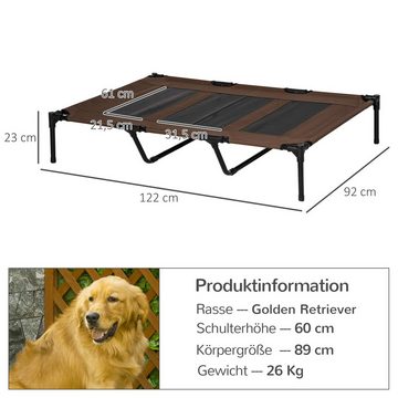 PawHut Tierbett Hundebett, Oxford, Texteline-Stoff, Hundebett Outdoor Hundeliege Haustierliege