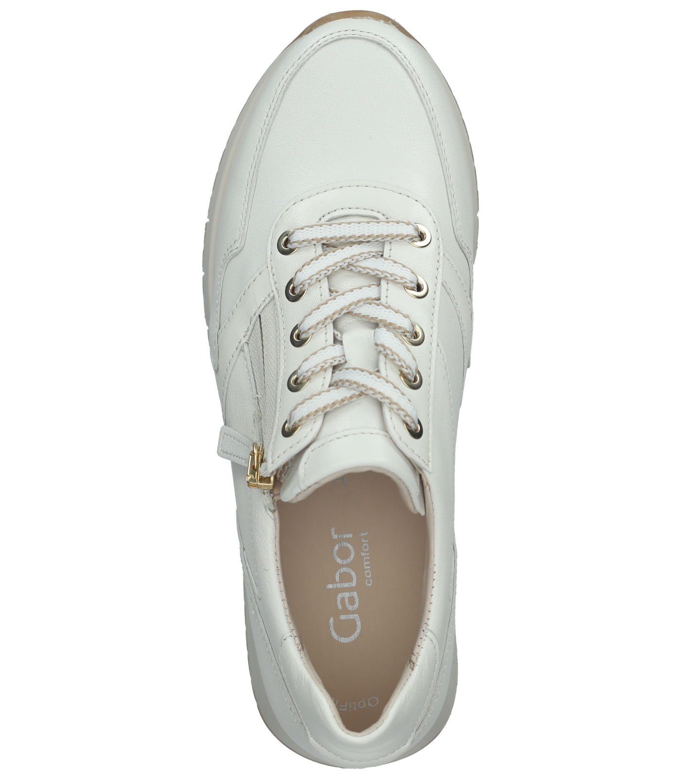 Sneaker (latte) Weiß Nappaleder Sneaker Gabor