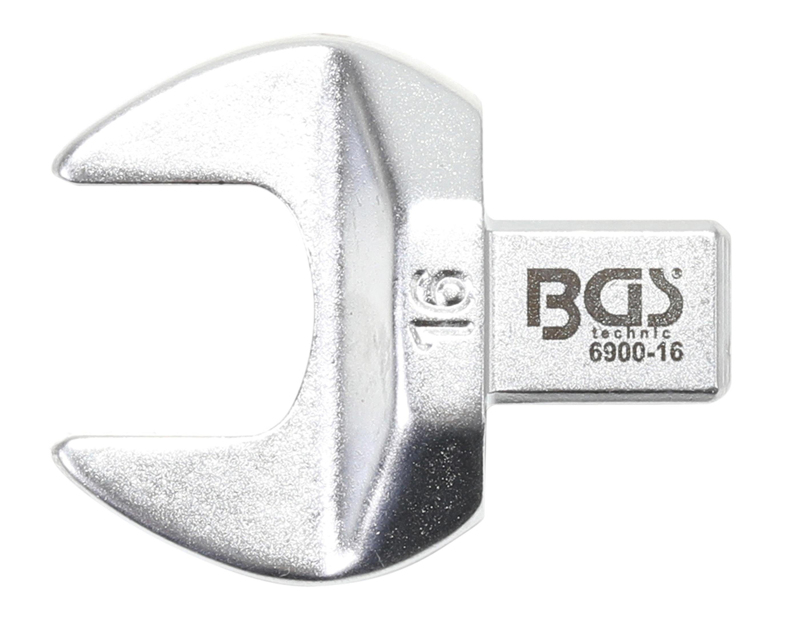 BGS technic Maulschlüssel Einsteck-Maulschlüssel, 16 mm, Aufnahme 9 x 12 mm