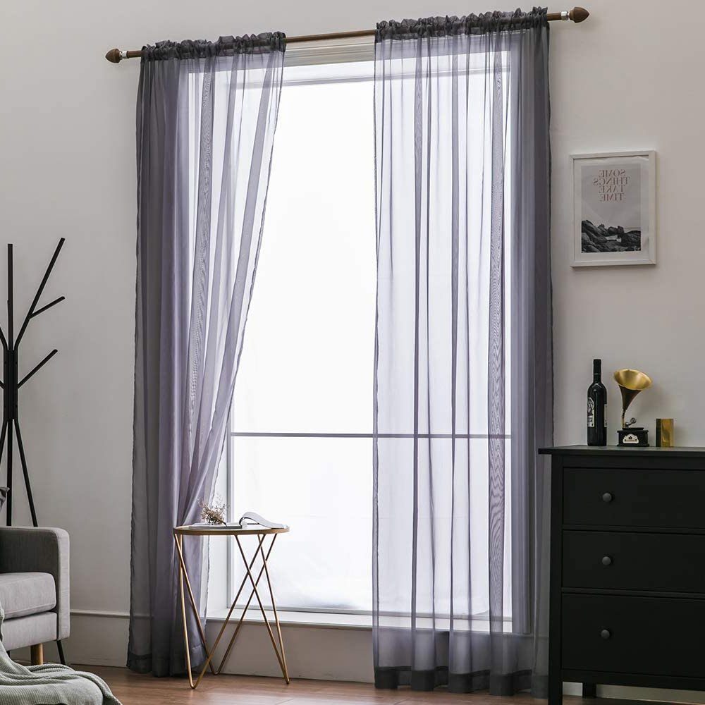 Gardine Gardinen Vorhang Fensterschal grau Jormftte Schlafzimmer, transparent Wohnzimmer für