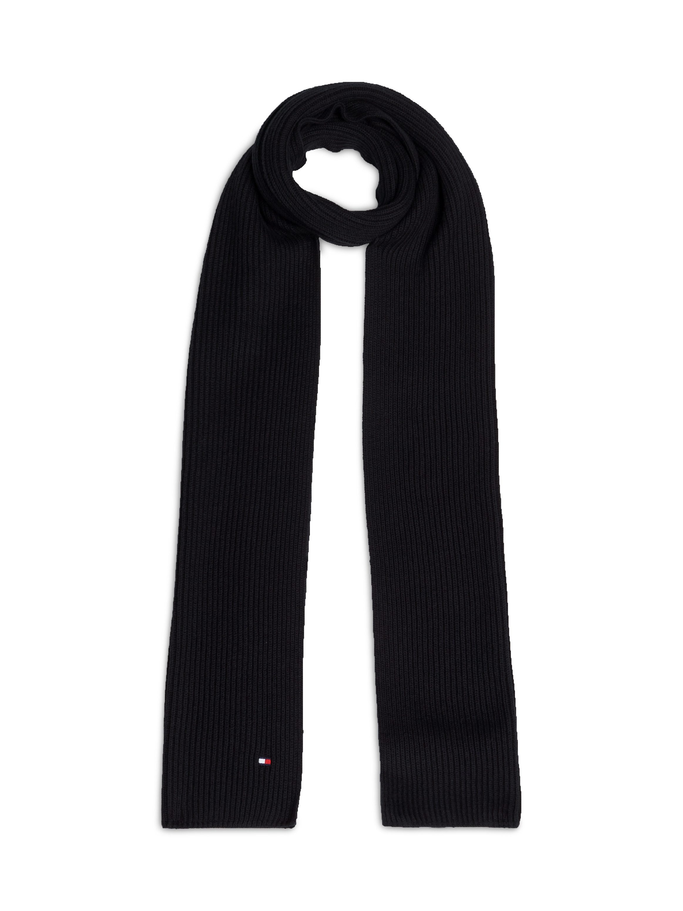 Tommy Hilfiger Strickschal TH FLAG PIMA COTTON CASH SCARF, mit Logostickere günstig online kaufen