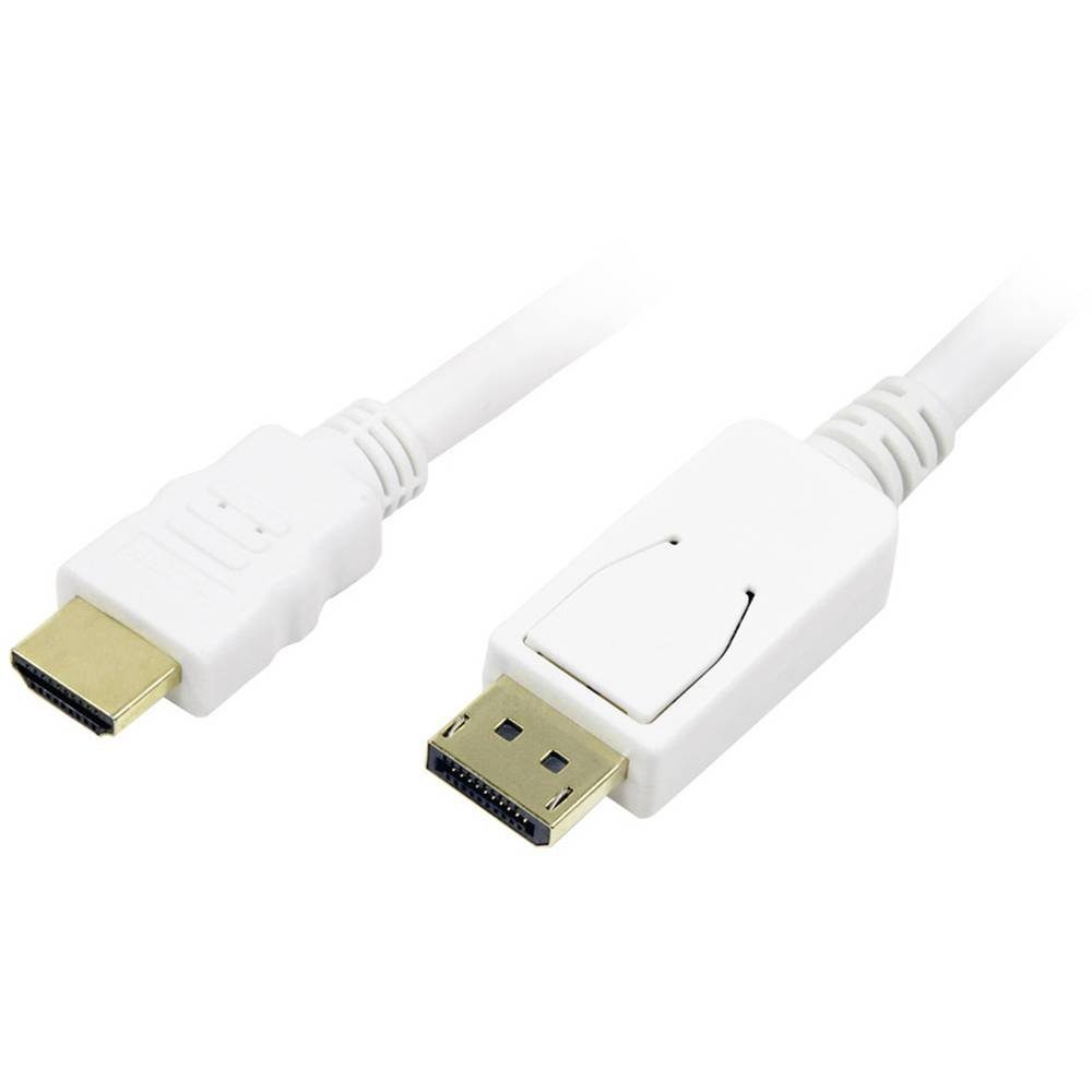 LogiLink ® Kabel DisplayPort auf HDMI, 2 m HDMI-Kabel, (2.00 cm), vergoldete Steckkontakte