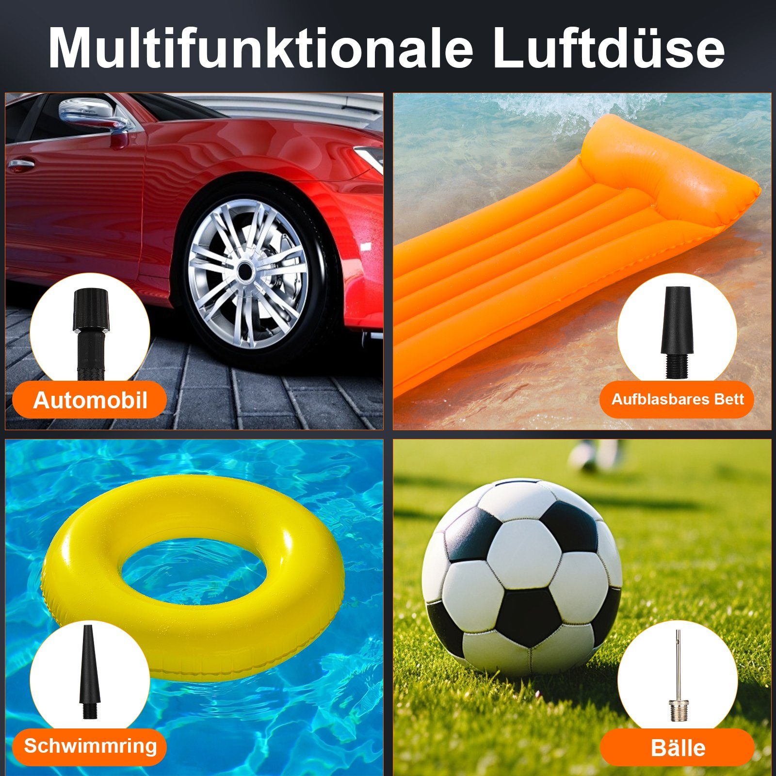 Fahrrad-Minipumpe Aus Alu – Tragbarer Mini-Inflator Für Presta & Schrader Ventile, Mit Montagehalterung Fürs Rad
