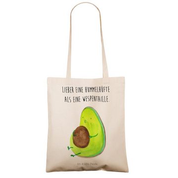 Mr. & Mrs. Panda Tragetasche Avocado Pfeifen - Transparent - Geschenk, Einkaufstasche, foodbaby, G (1-tlg), Design-Highlight