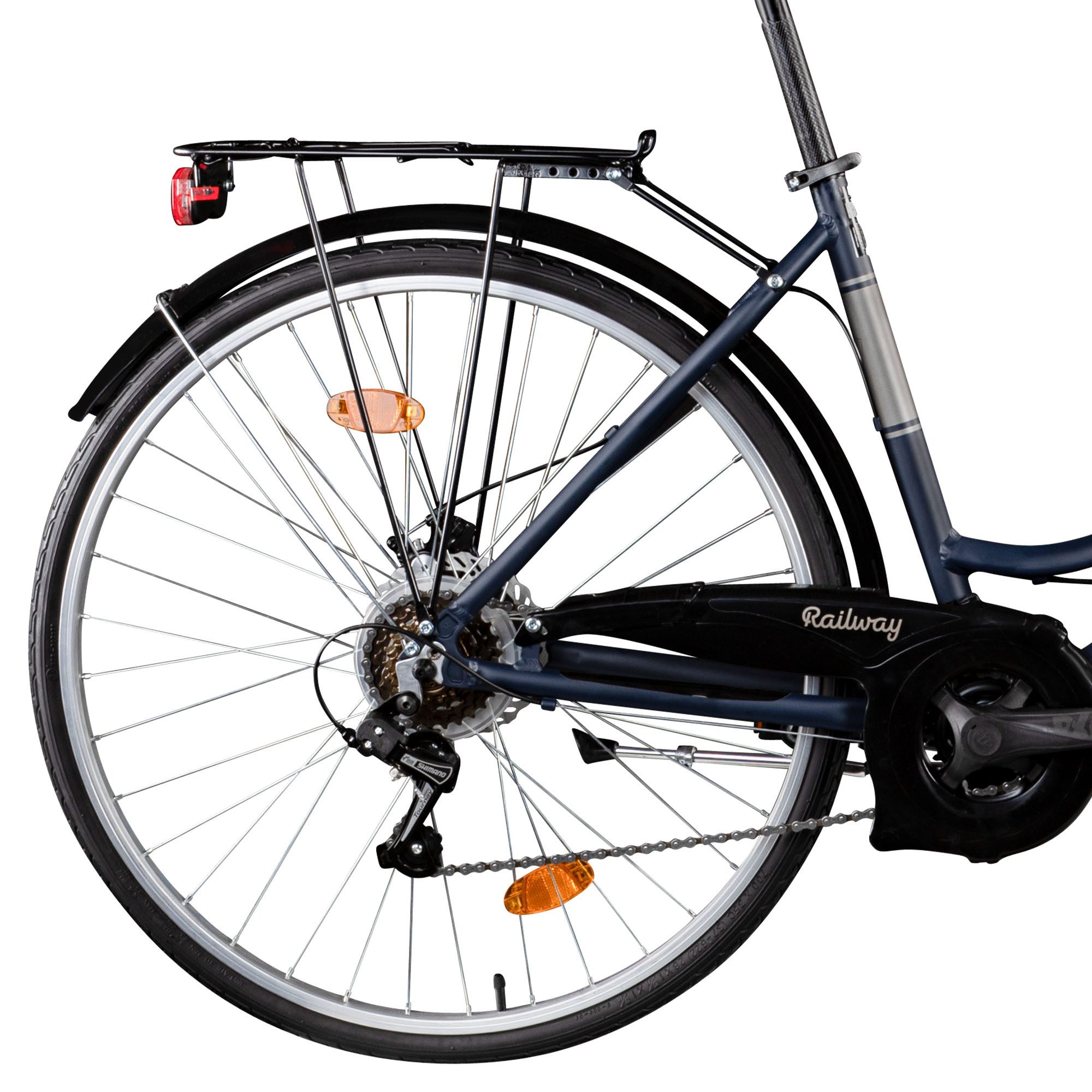 Scrapper City Bike Railway, 18-speed Shimano TY21 derailleur, derailleur gears, Dutch bike, women's bike, 28" bicycle, women's 155-170cm, city bike, 18 gears